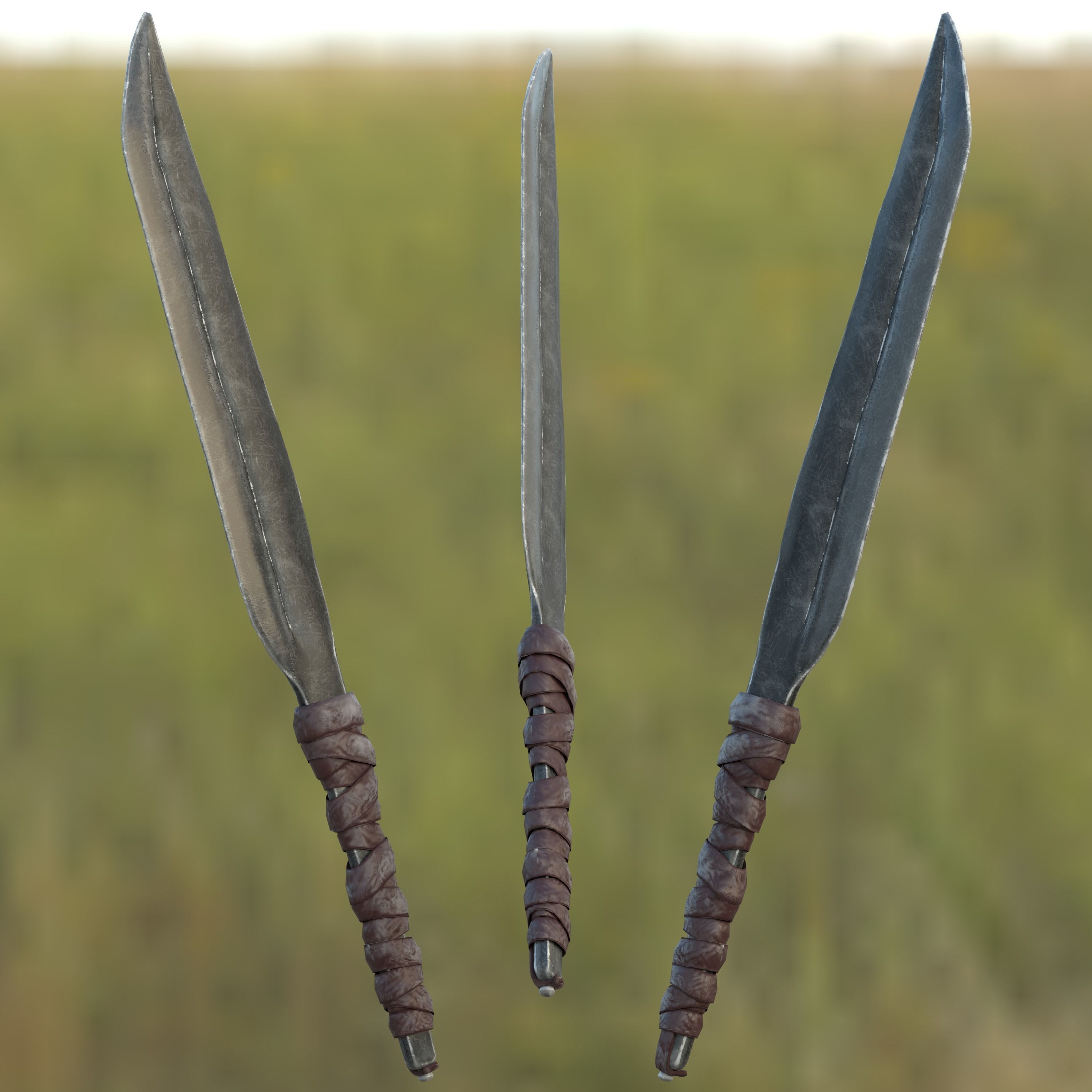 Knife Mark III Low-poly 3D model_10