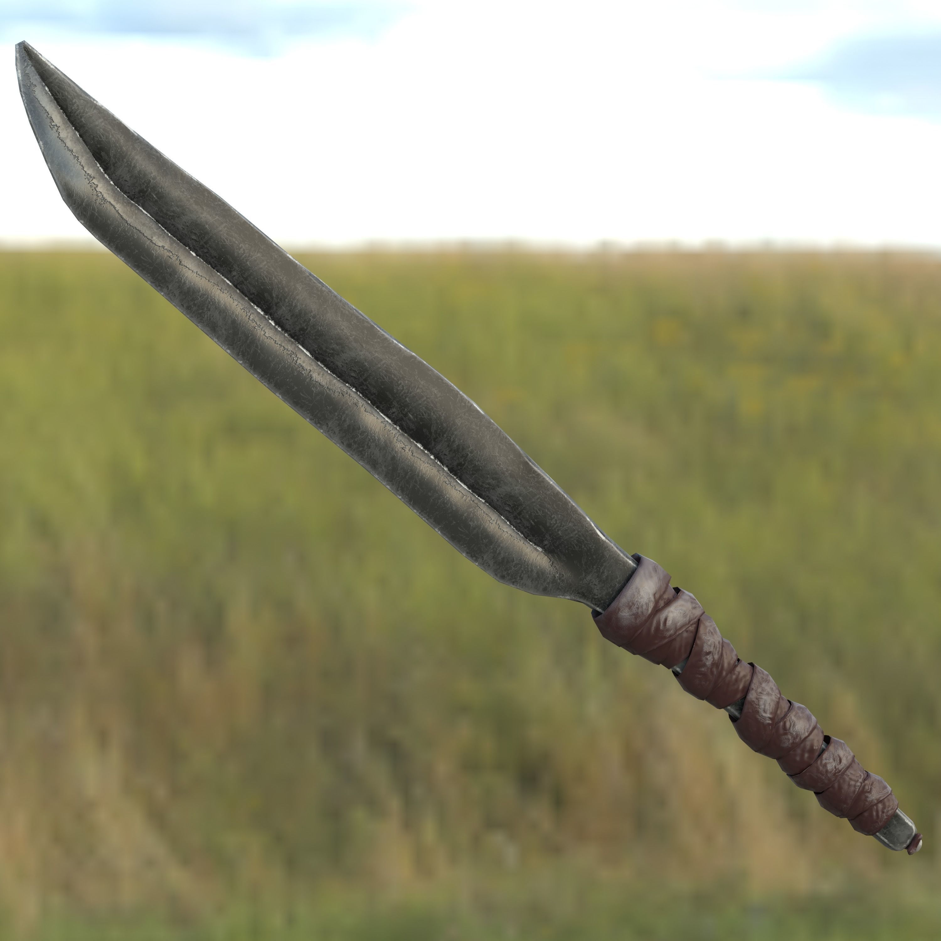 Knife Mark III Low-poly 3D model_19