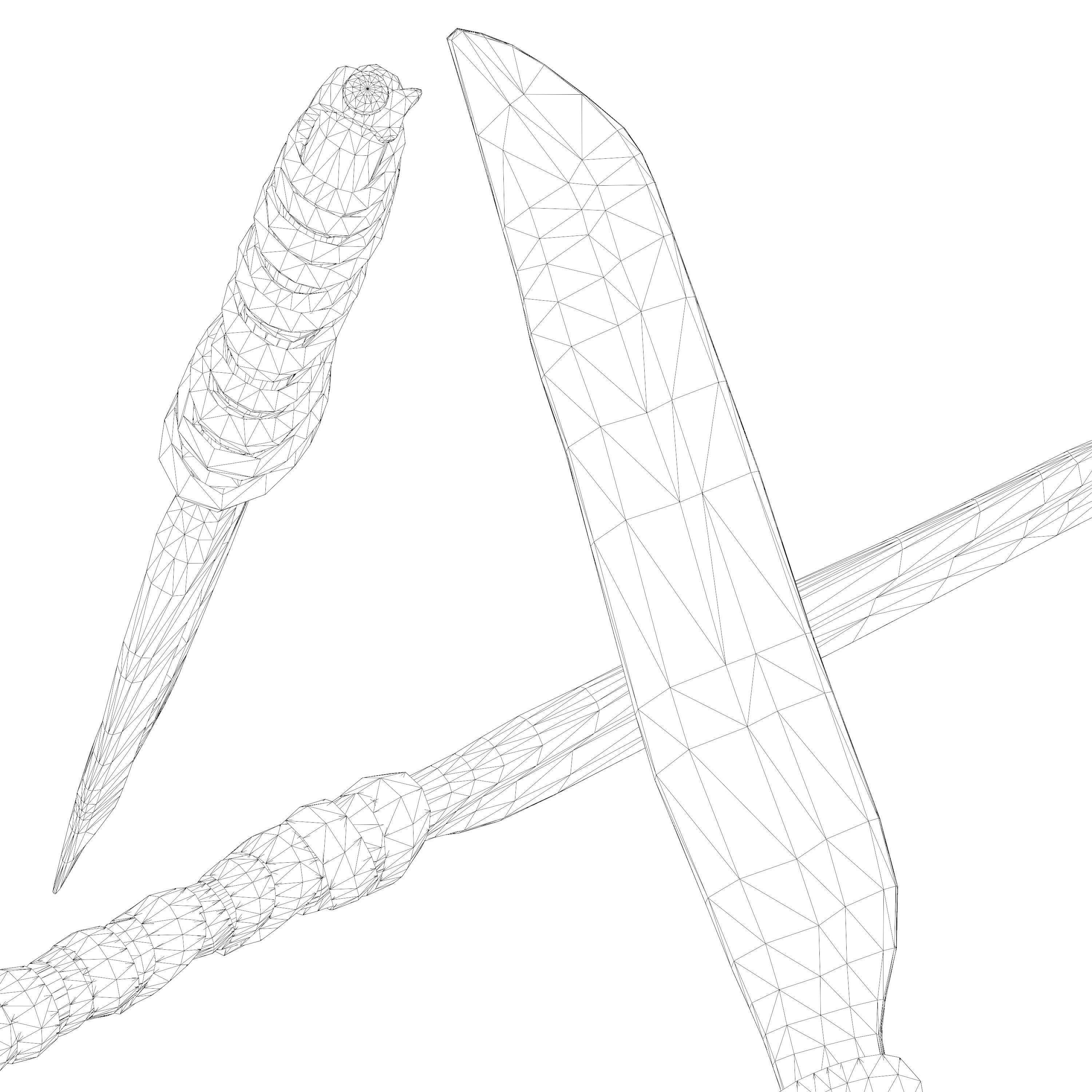 Knife Mark III Low-poly 3D model_18