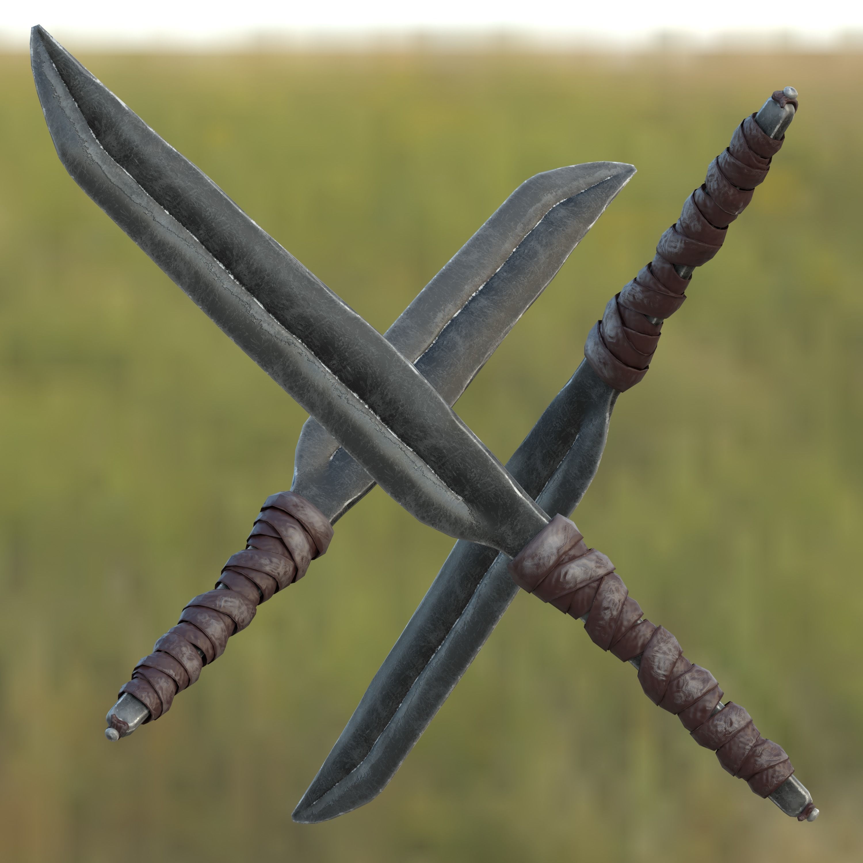 Knife Mark III Low-poly 3D model_9