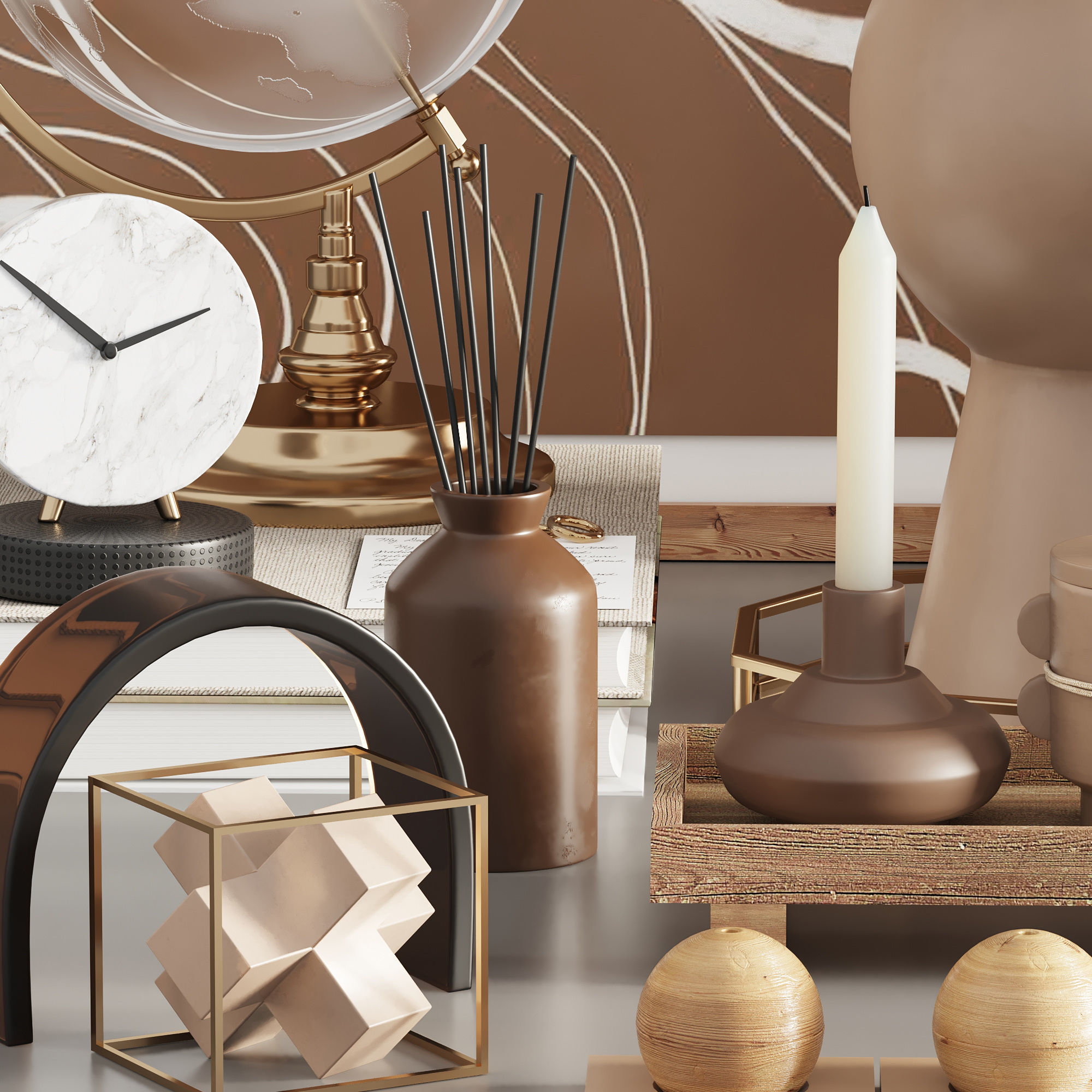 decorative set 002 3D model_3