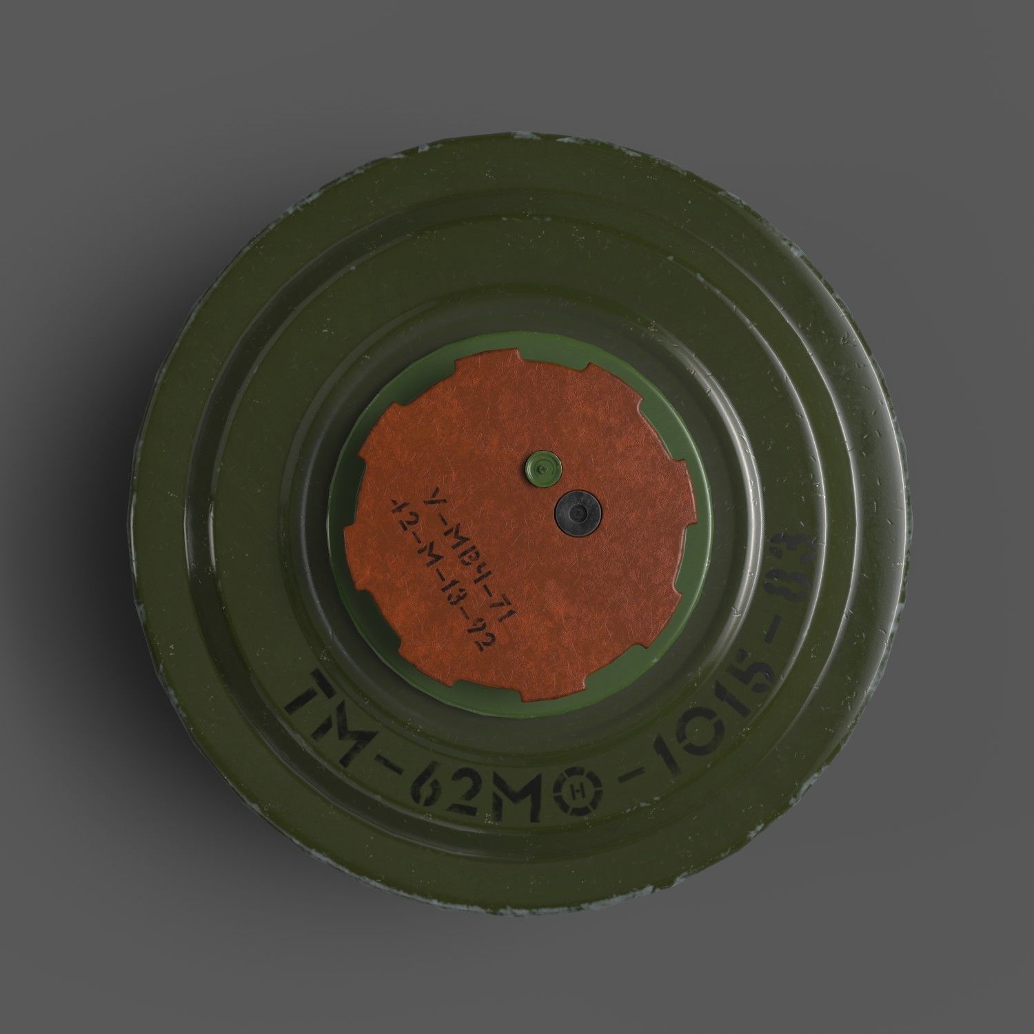 Anti-tank soviet mine 3D model_2
