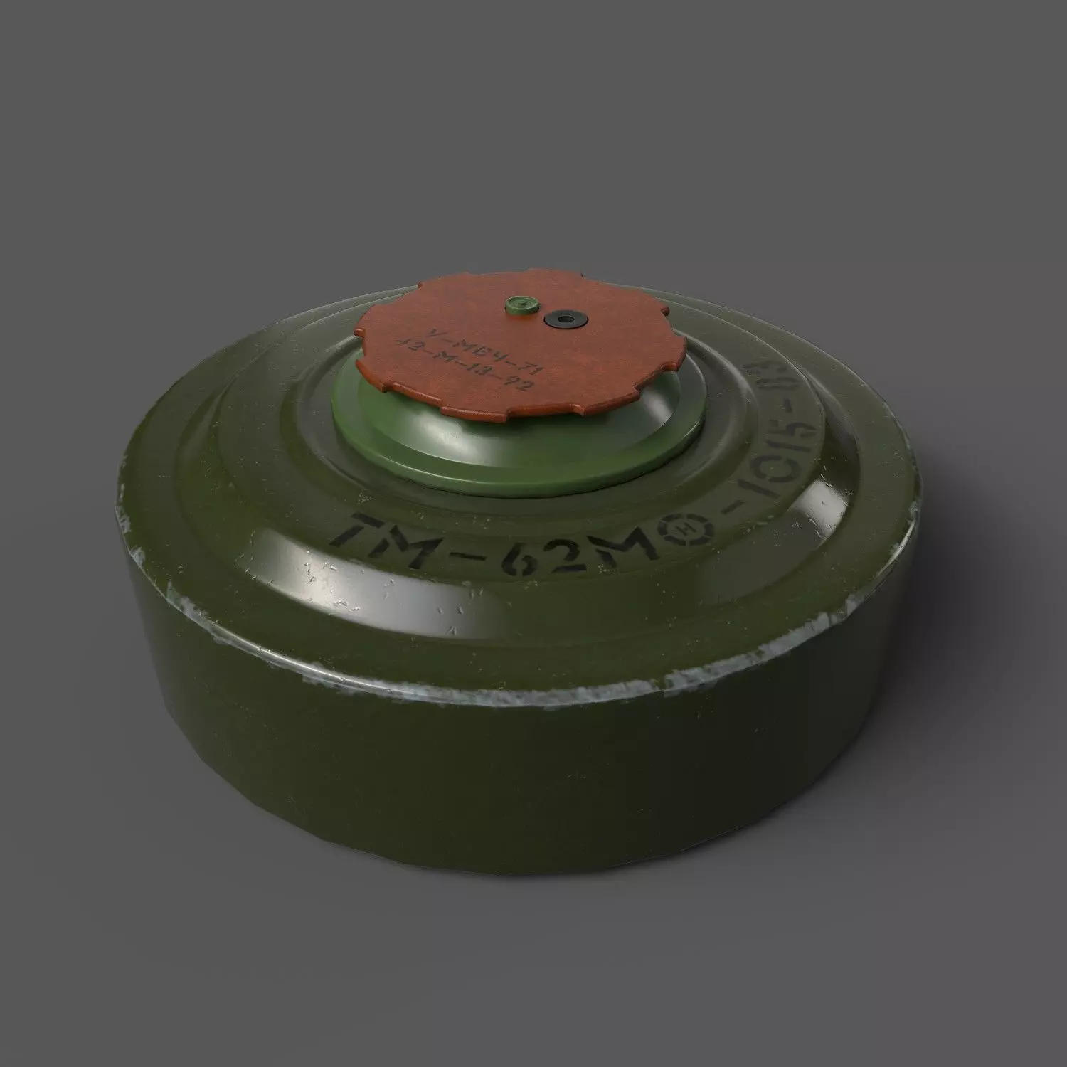 Anti-tank soviet mine 3D model_0