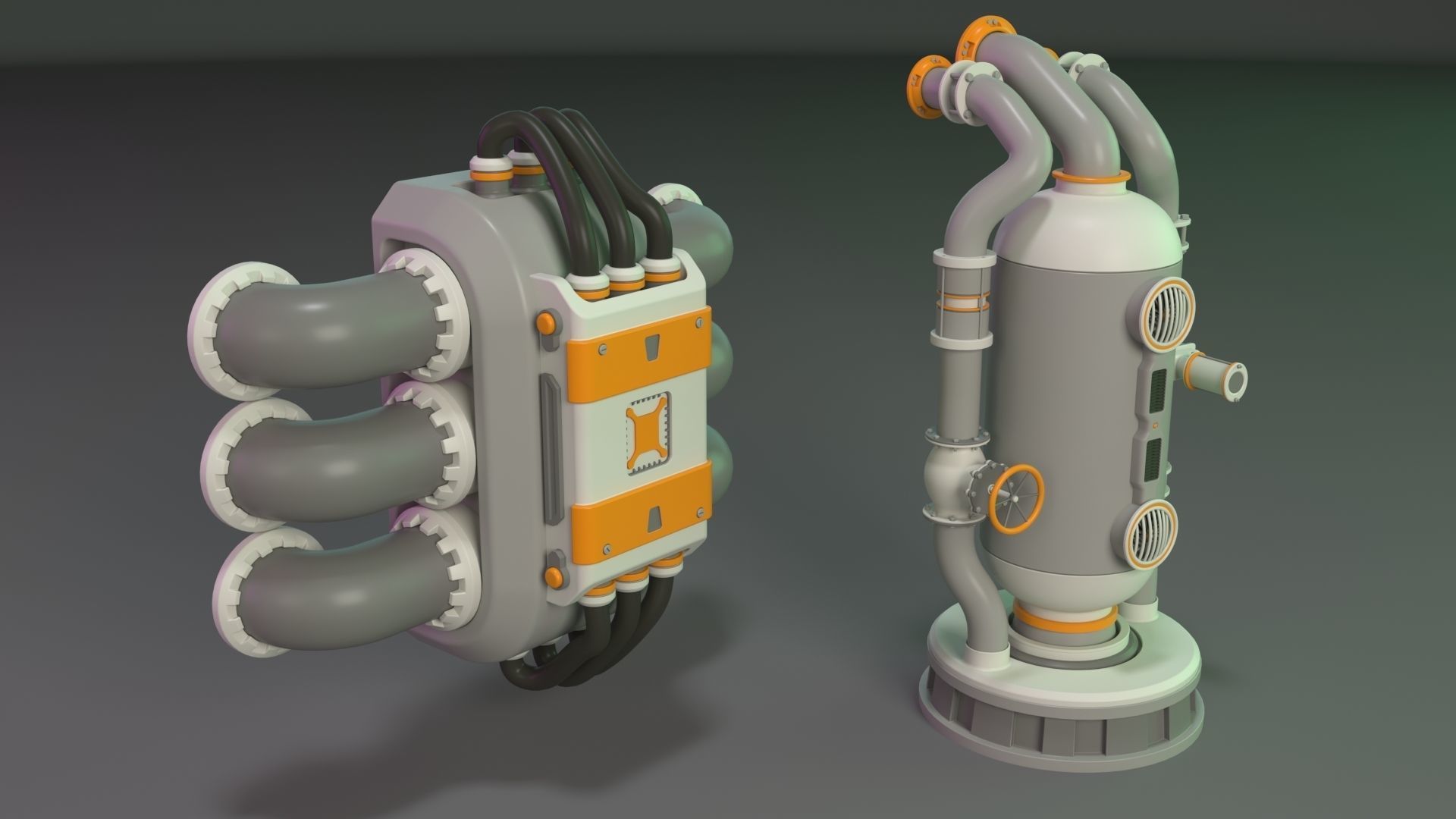 Wall Tube Mechanism Props 1 - 20 pieces 3D model_8