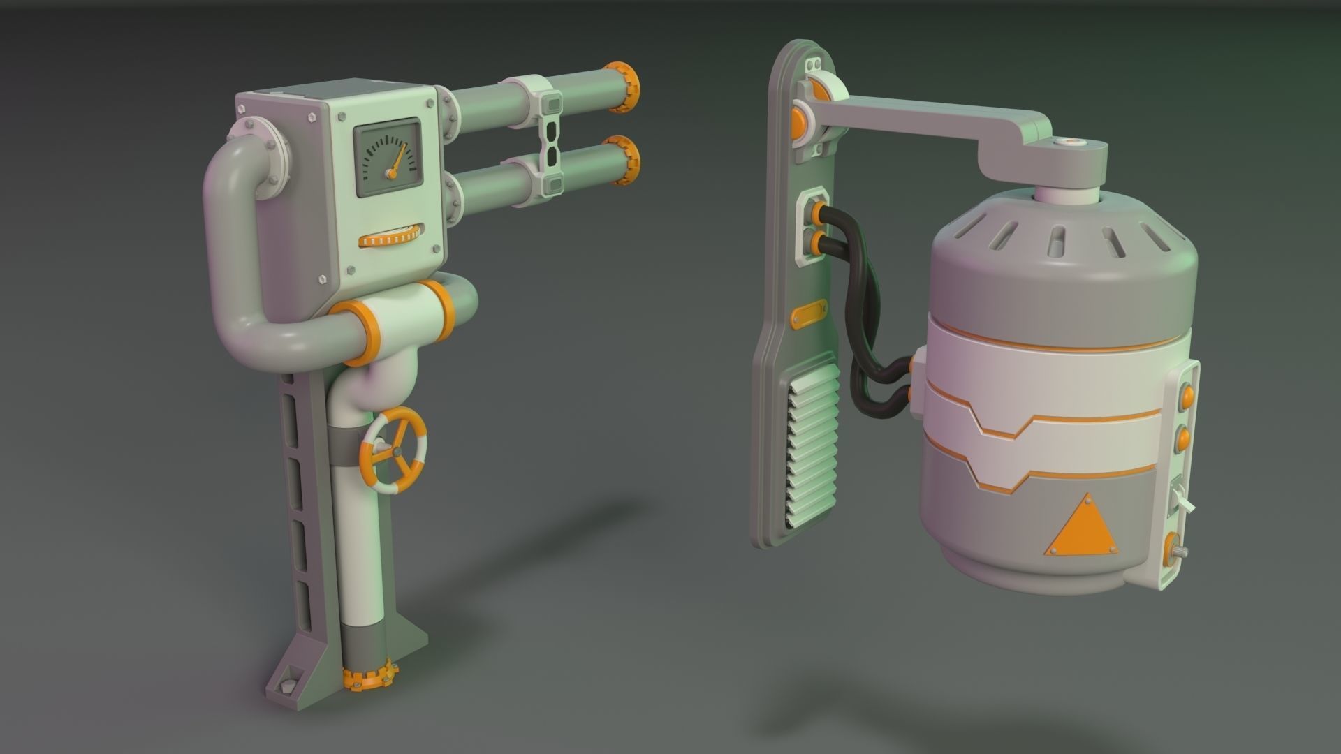 Wall Tube Mechanism Props 1 - 20 pieces 3D model_12