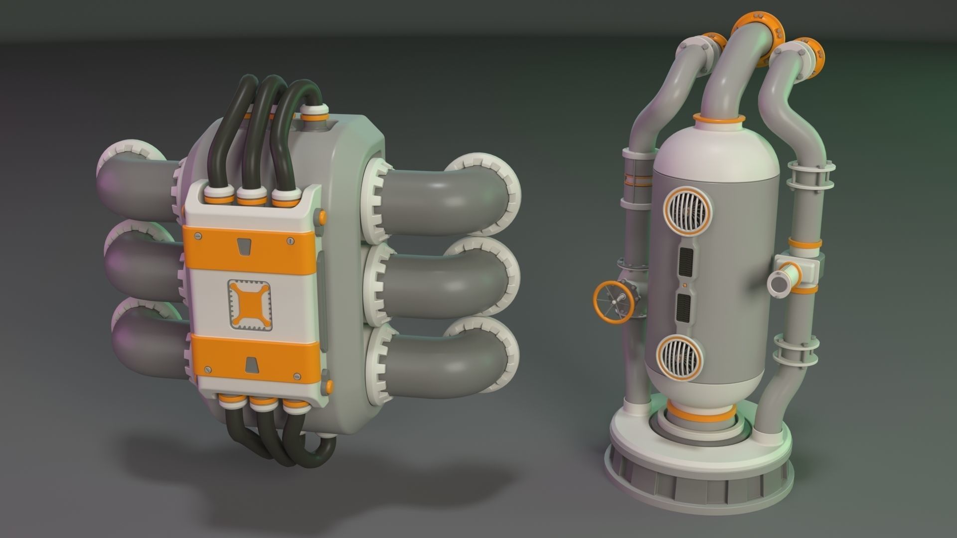 Wall Tube Mechanism Props 1 - 20 pieces 3D model_7