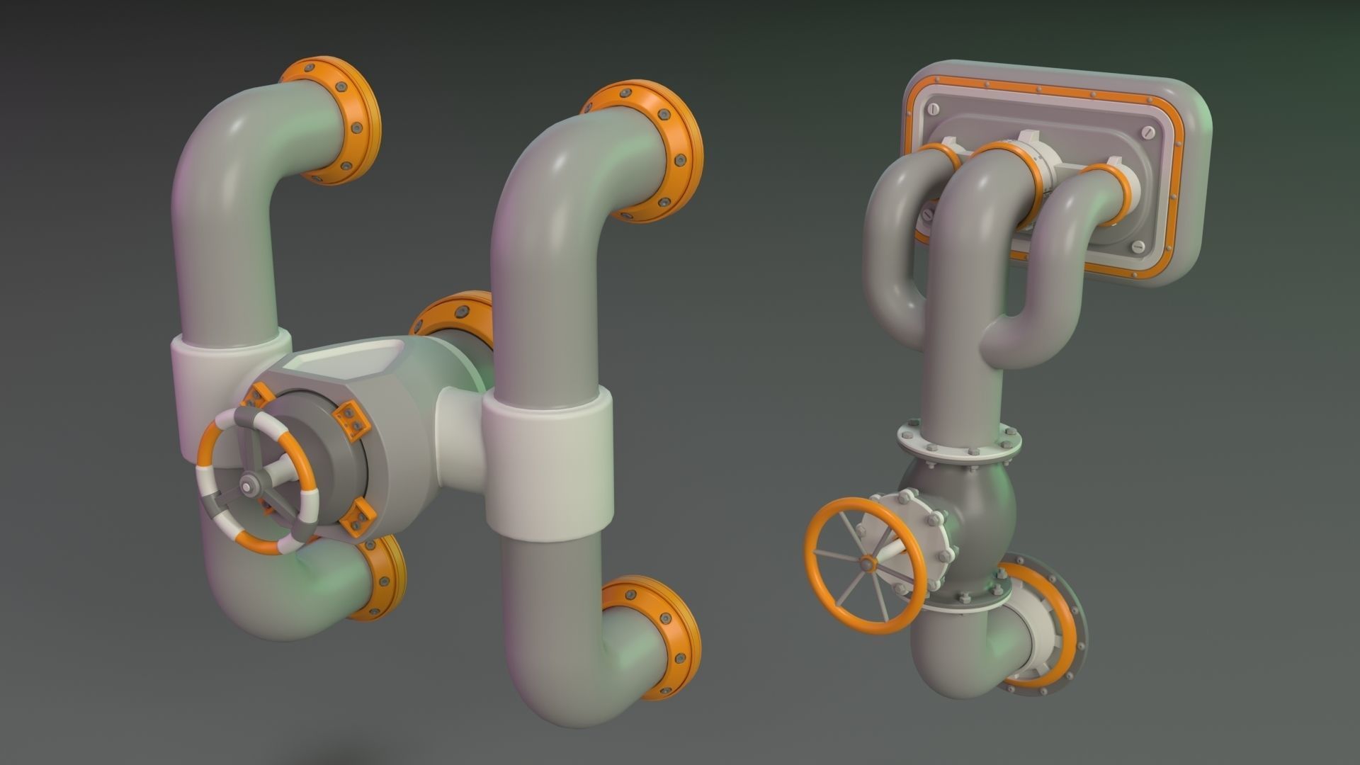 Wall Tube Mechanism Props 1 - 20 pieces 3D model_14