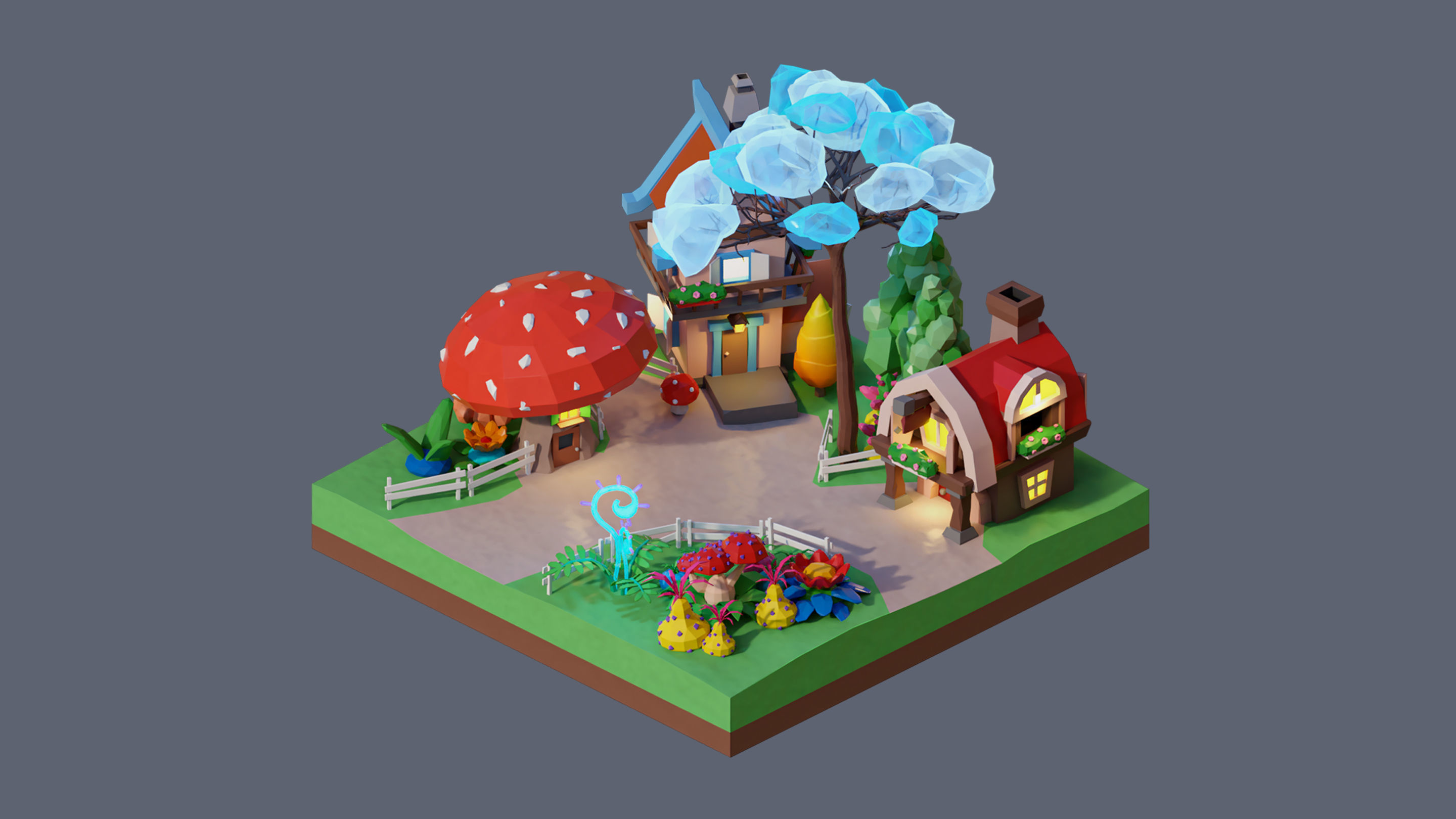 land 8A Low-poly 3D model_2