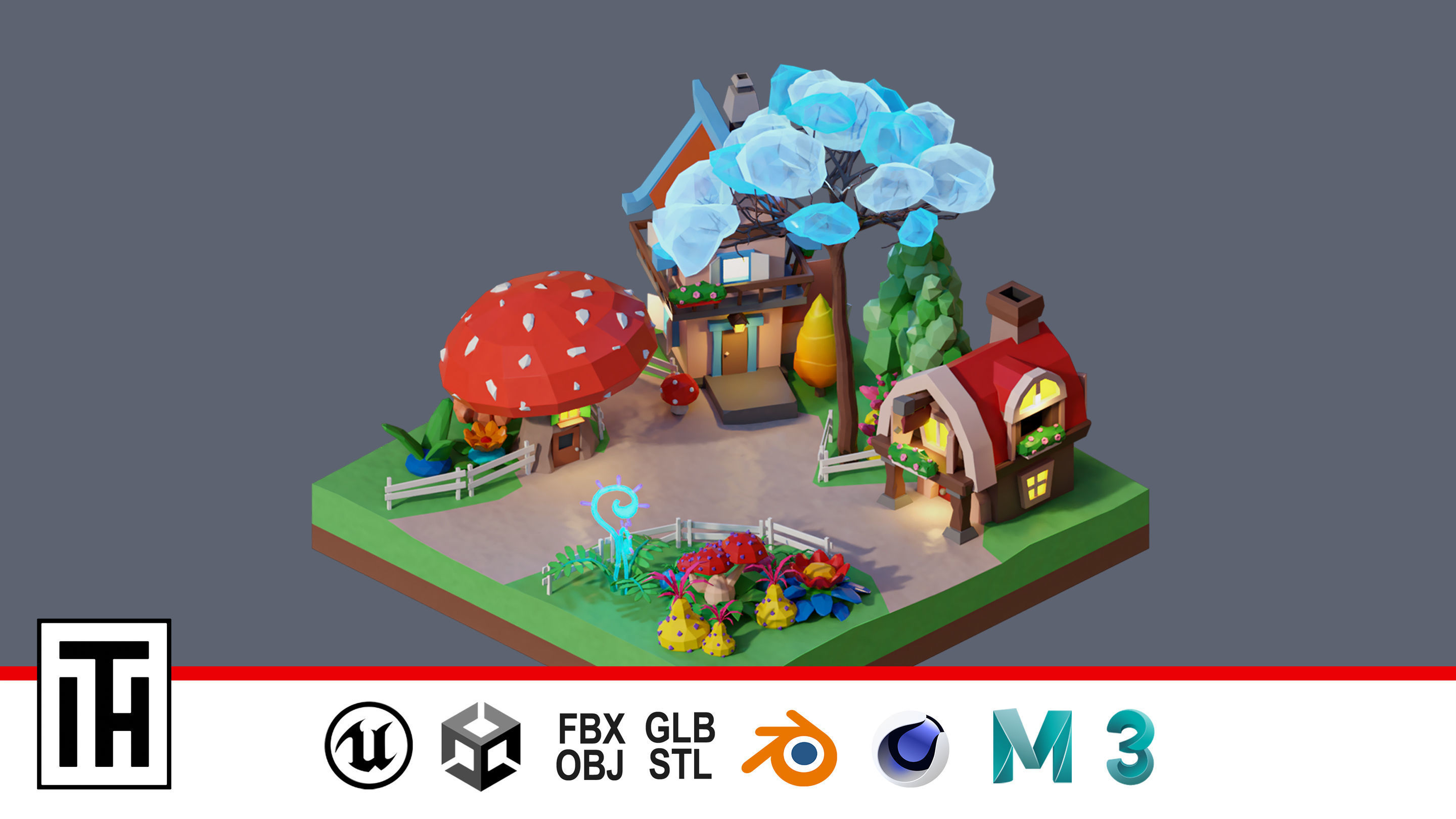 land 8A Low-poly 3D model_1