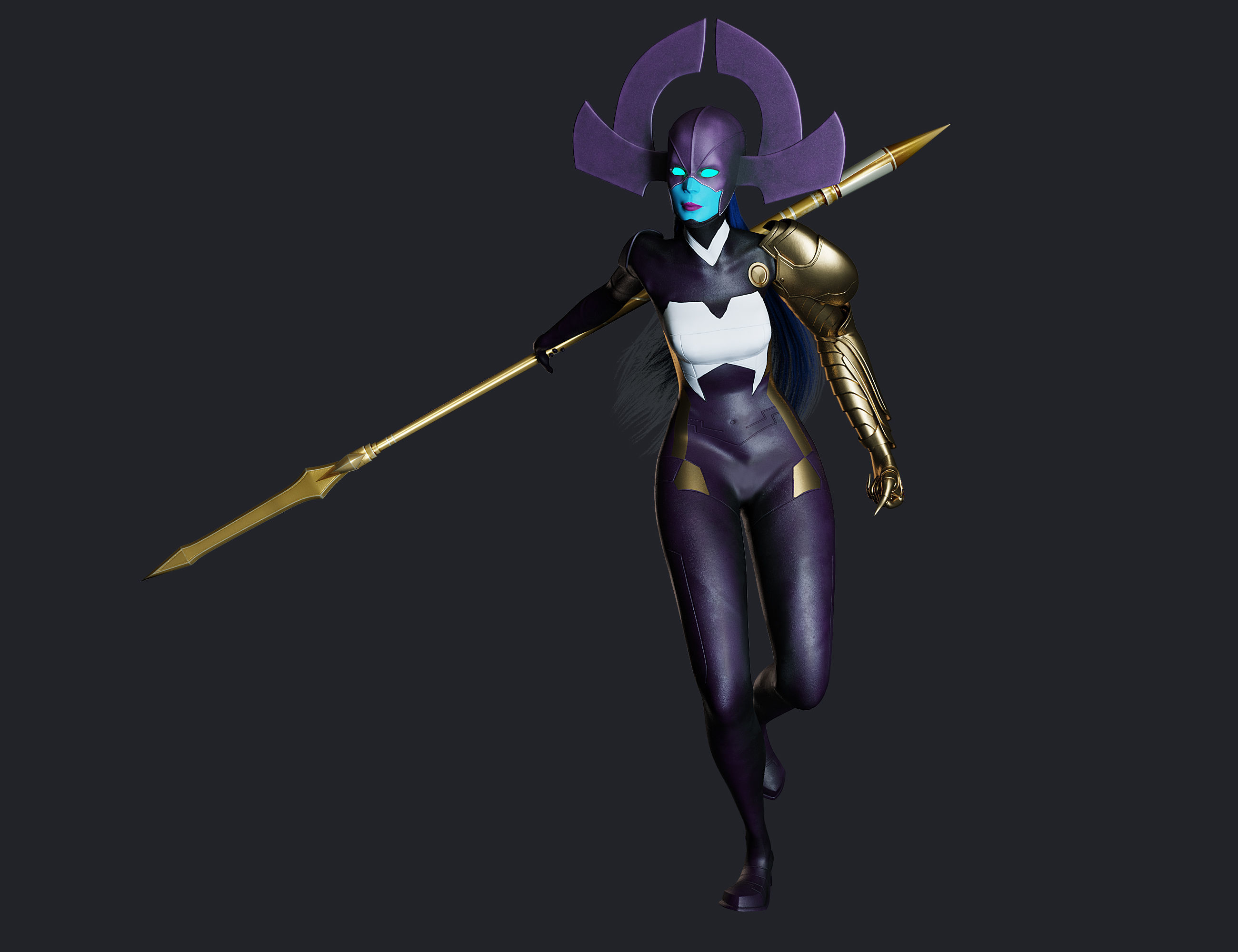 PROXIMA MIDNIGHT 3d model without rigg Free low-poly 3D model_1