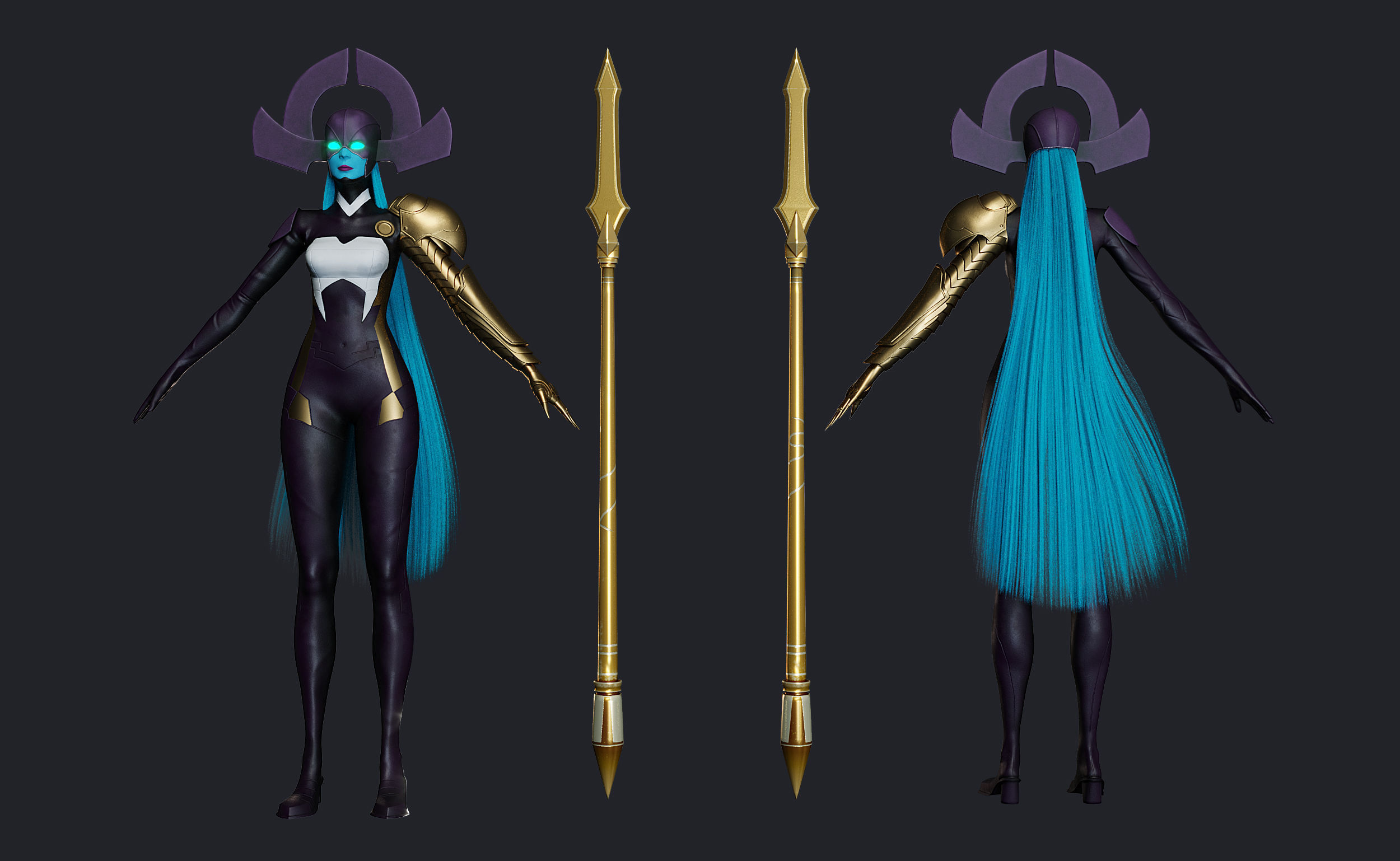 PROXIMA MIDNIGHT 3d model without rigg Free low-poly 3D model_2