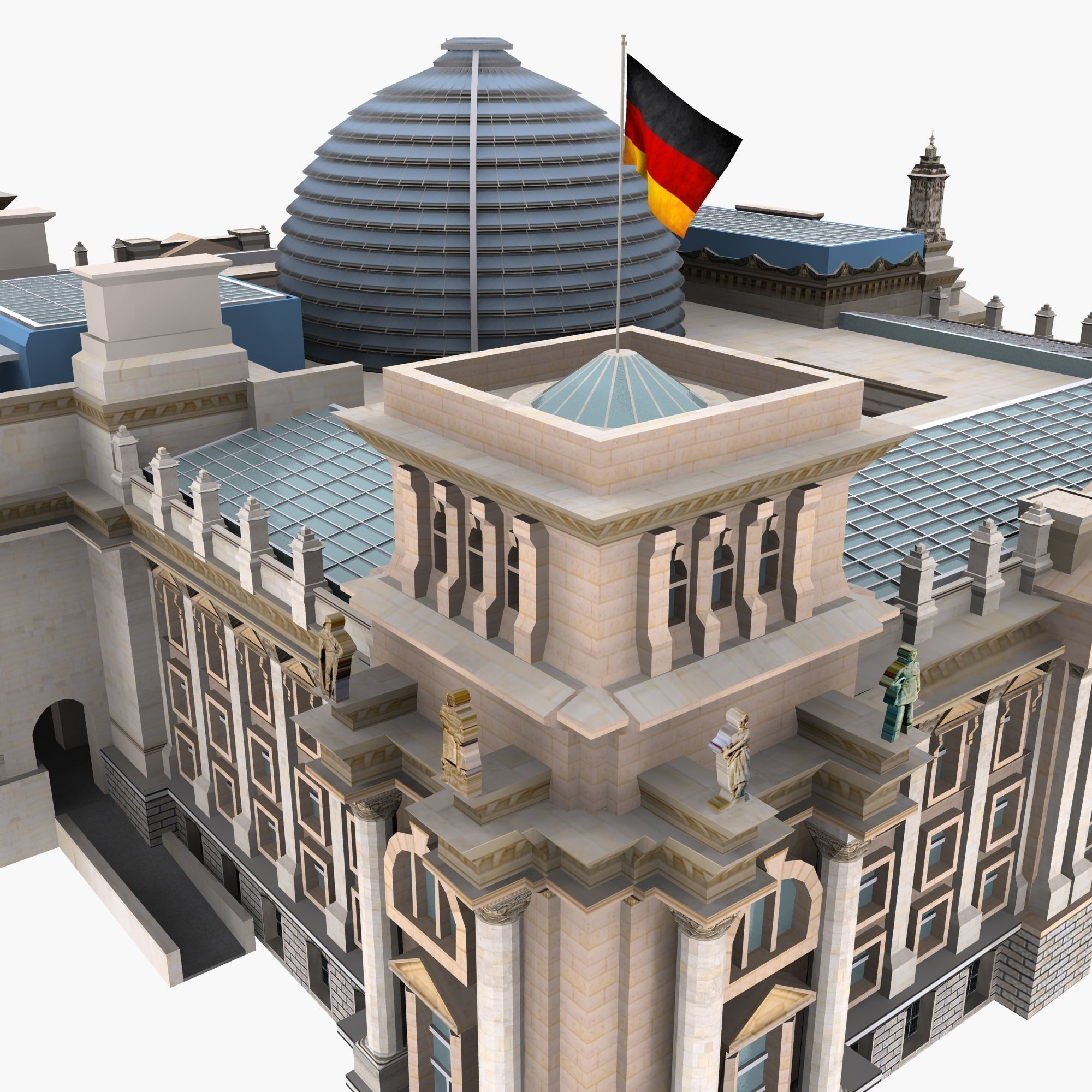 Reichstag Building Berlin 3d Model 3D model_2