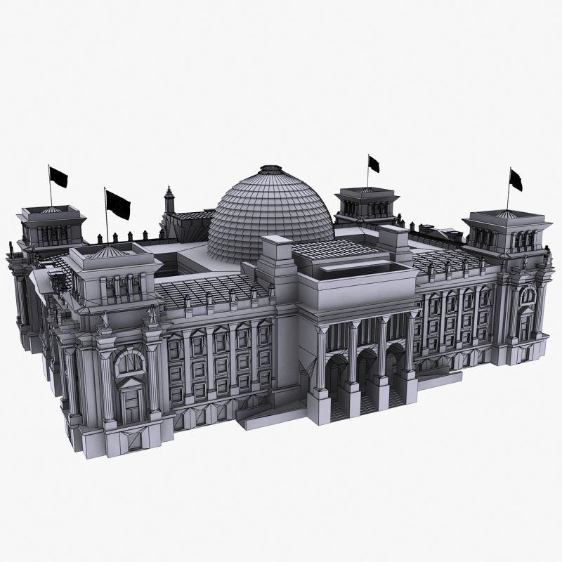 Reichstag Building Berlin 3d Model 3D model_14