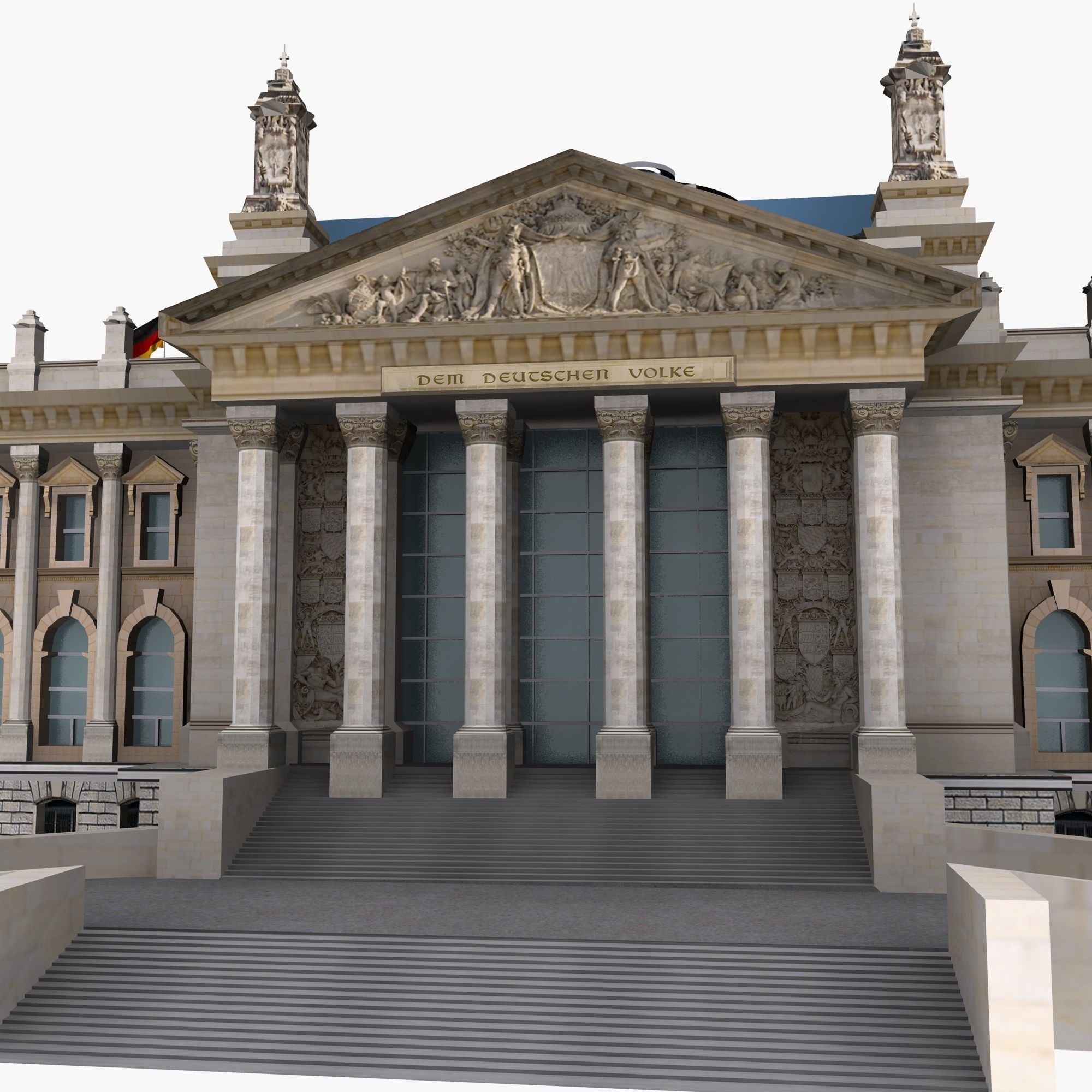 Reichstag Building Berlin 3d Model 3D model_10