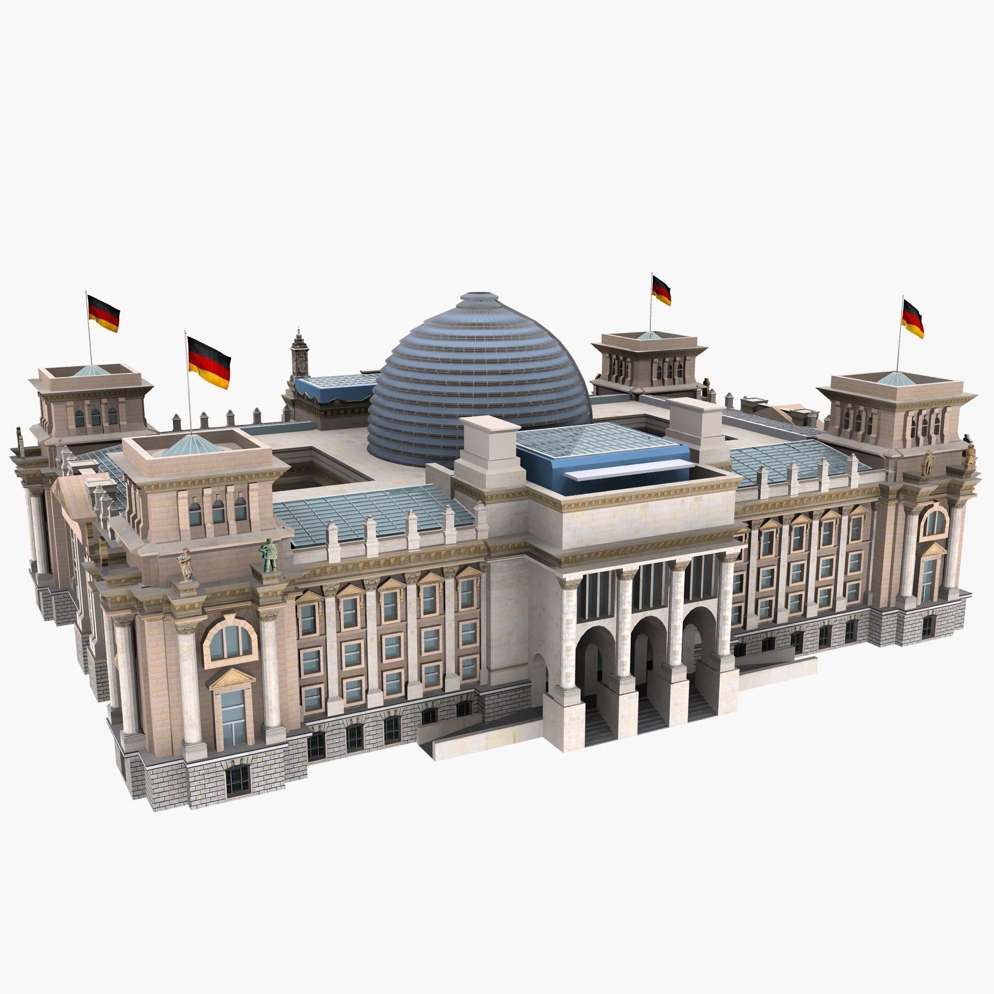 Reichstag Building Berlin 3d Model 3D model_5
