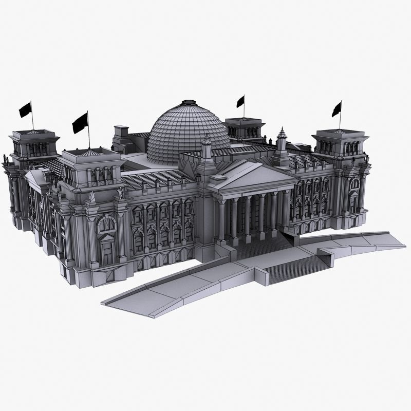 Reichstag Building Berlin 3d Model 3D model_17
