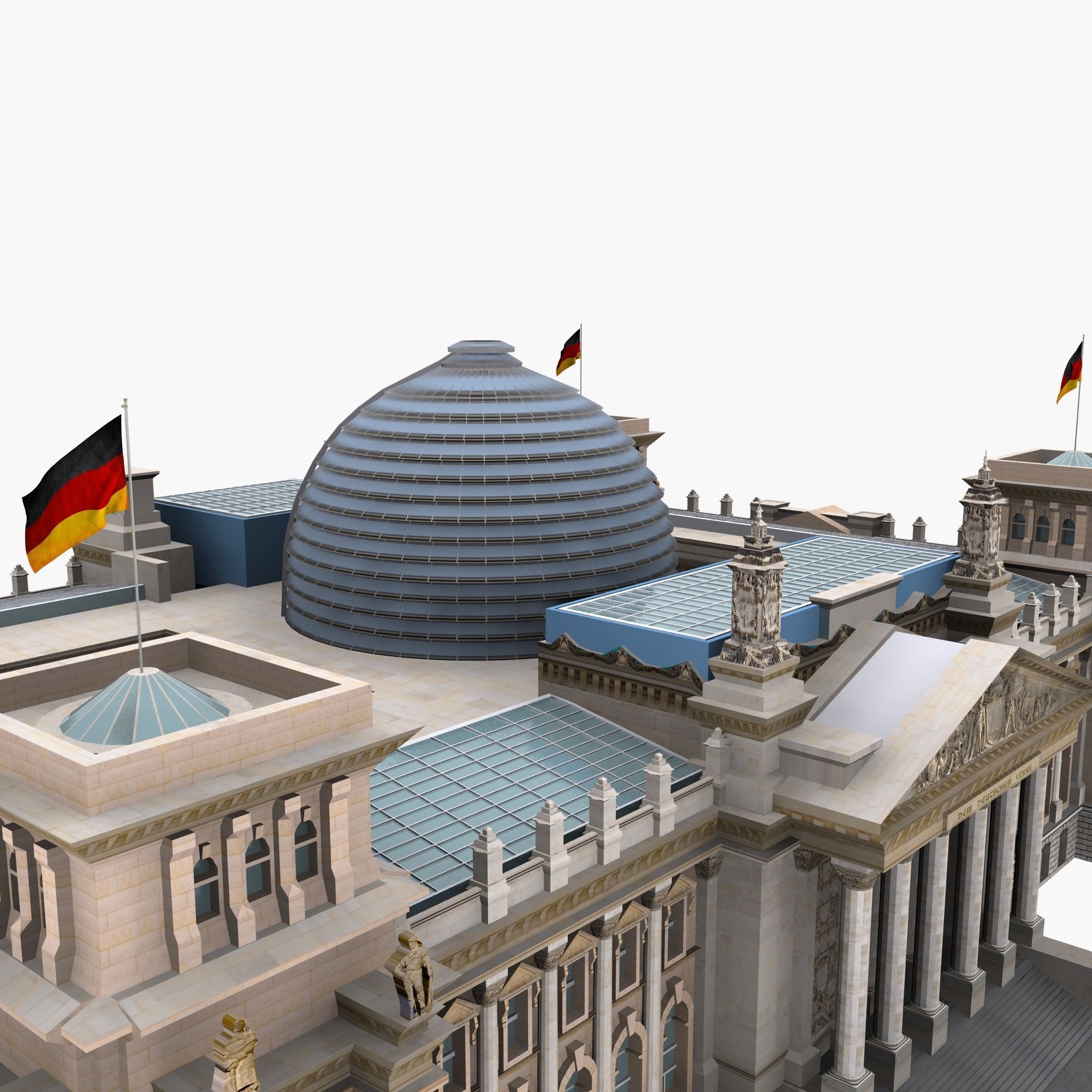 Reichstag Building Berlin 3d Model 3D model_9
