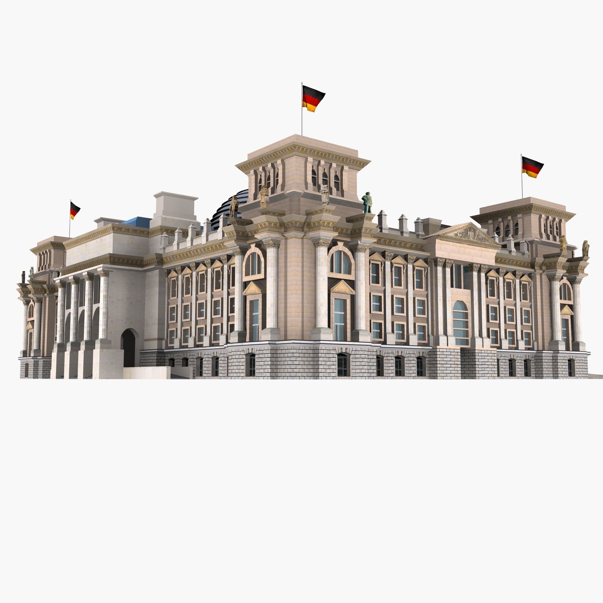 Reichstag Building Berlin 3d Model 3D model_1