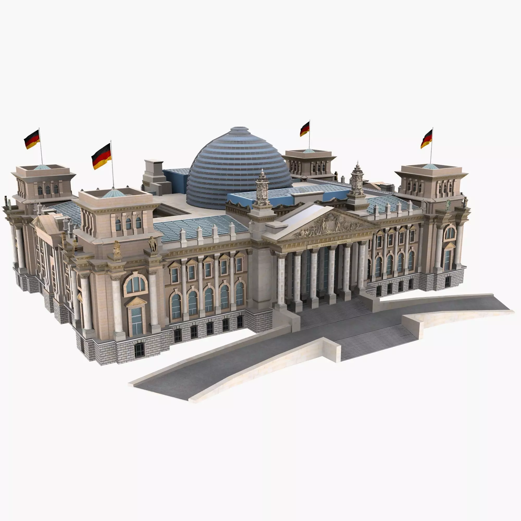 Reichstag Building Berlin 3d Model 3D model_0