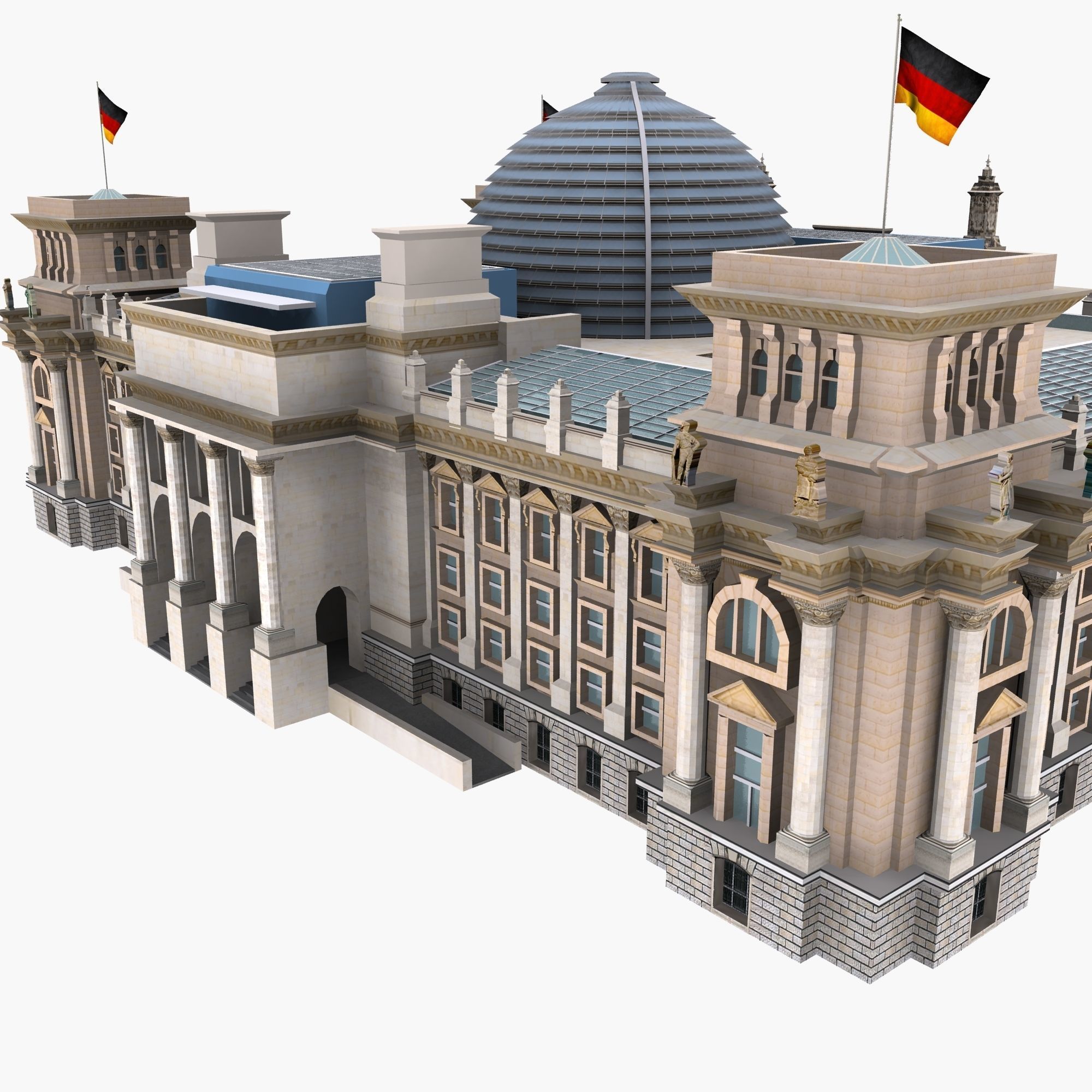 Reichstag Building Berlin 3d Model 3D model_6