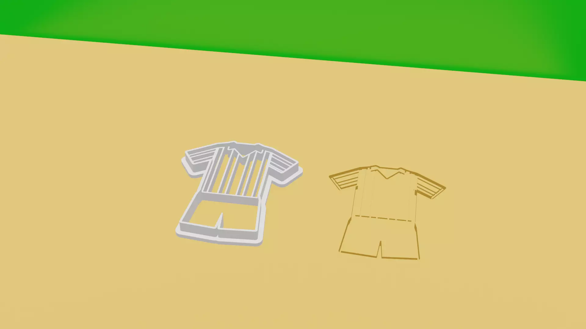 Soccer Uniform Cookie Cutter 3D print model_0