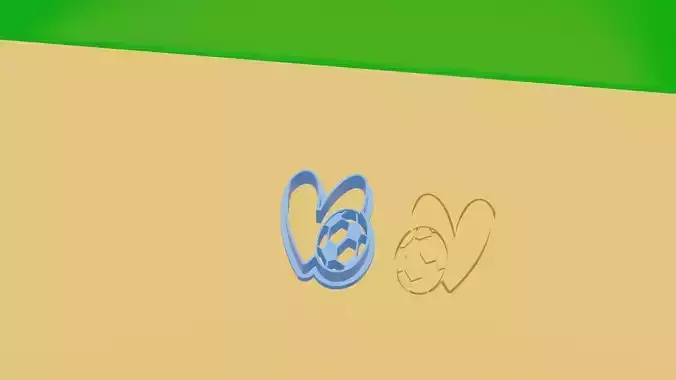 Soccer With Heart Cookie Cutter