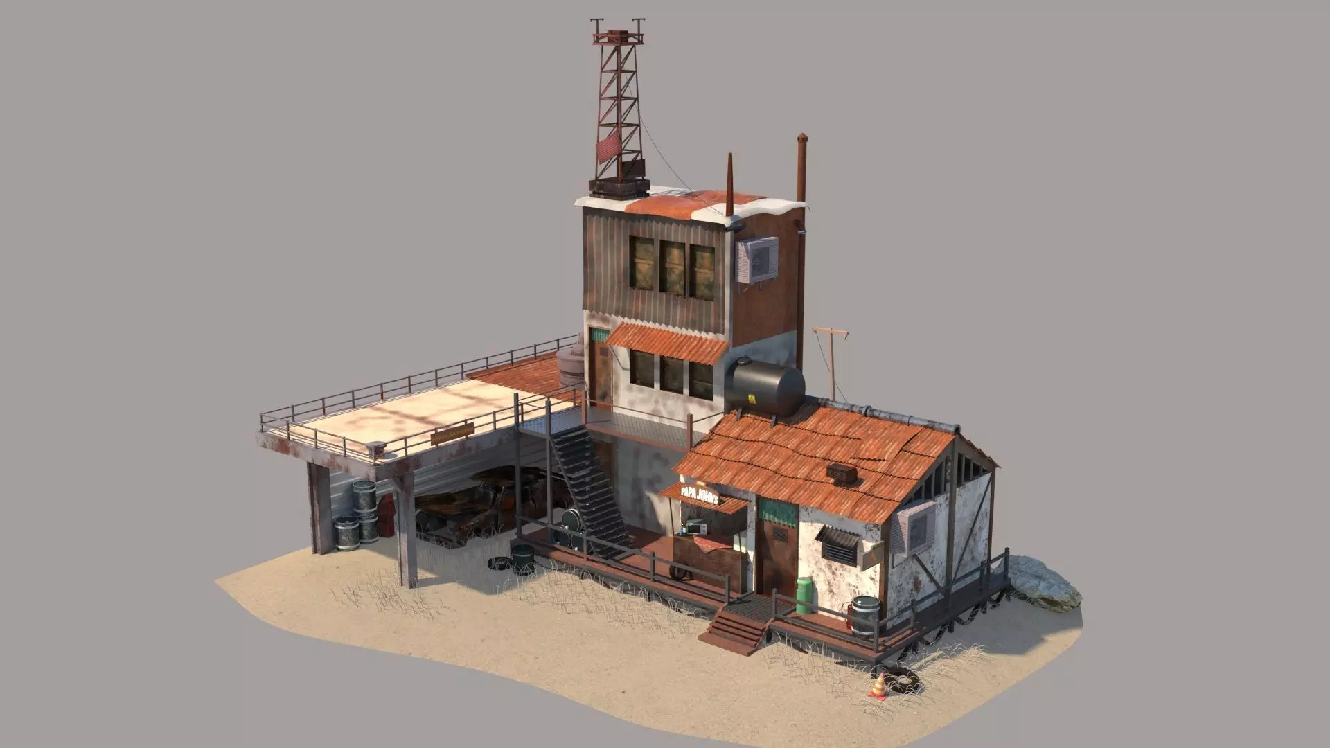 medieval architecture 3D model_0