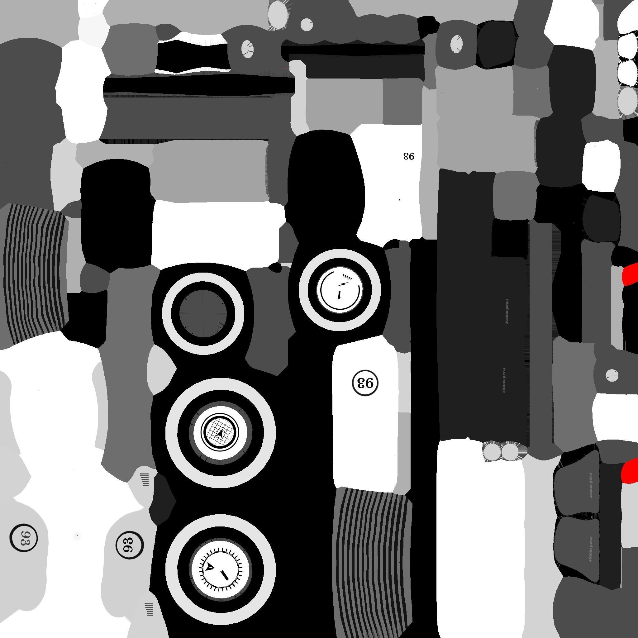 Motorcycle Cartoon A10 White Racing - Custom Vehicle Design Low-poly 3D model_22