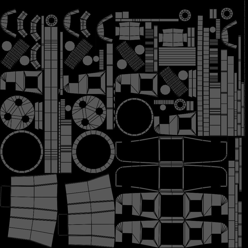 Double bogie hopper Low-poly 3D model_19