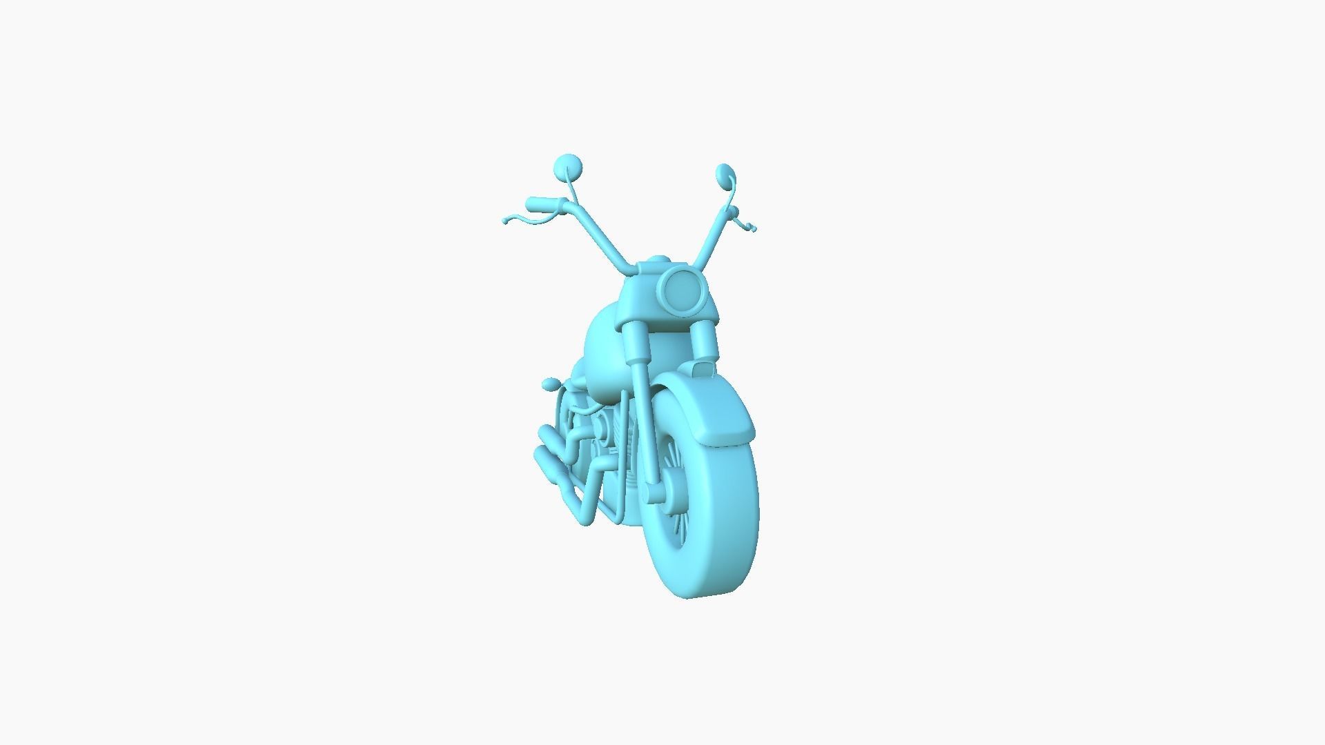 Motorcycle Cartoon A09 Black - Custom Vehicle Design Low-poly 3D model_8