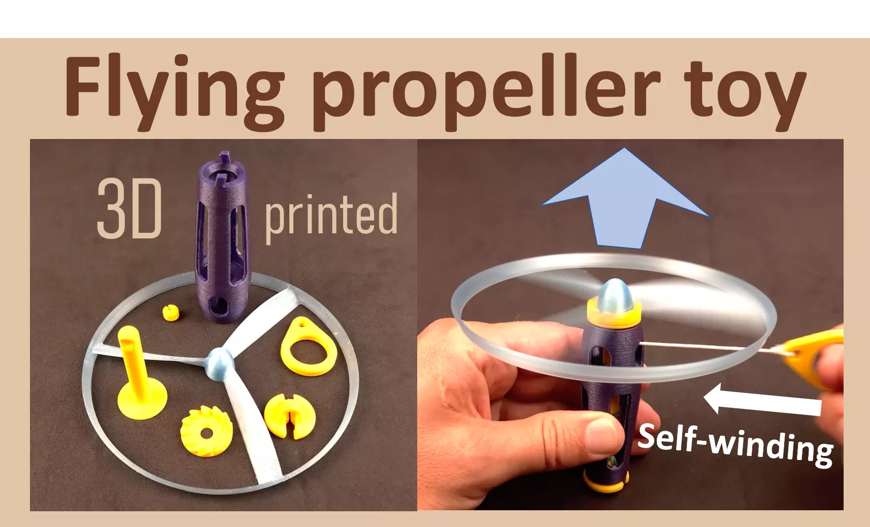 Flying propeller toy 3D print model_0