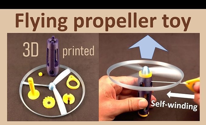 Flying propeller toy 3D print model