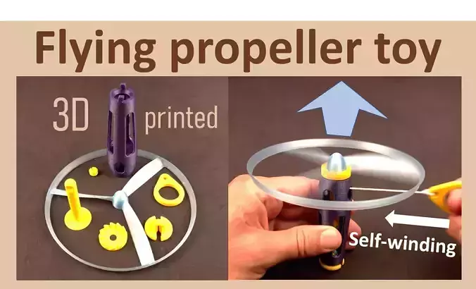 Flying propeller toy 3D print model