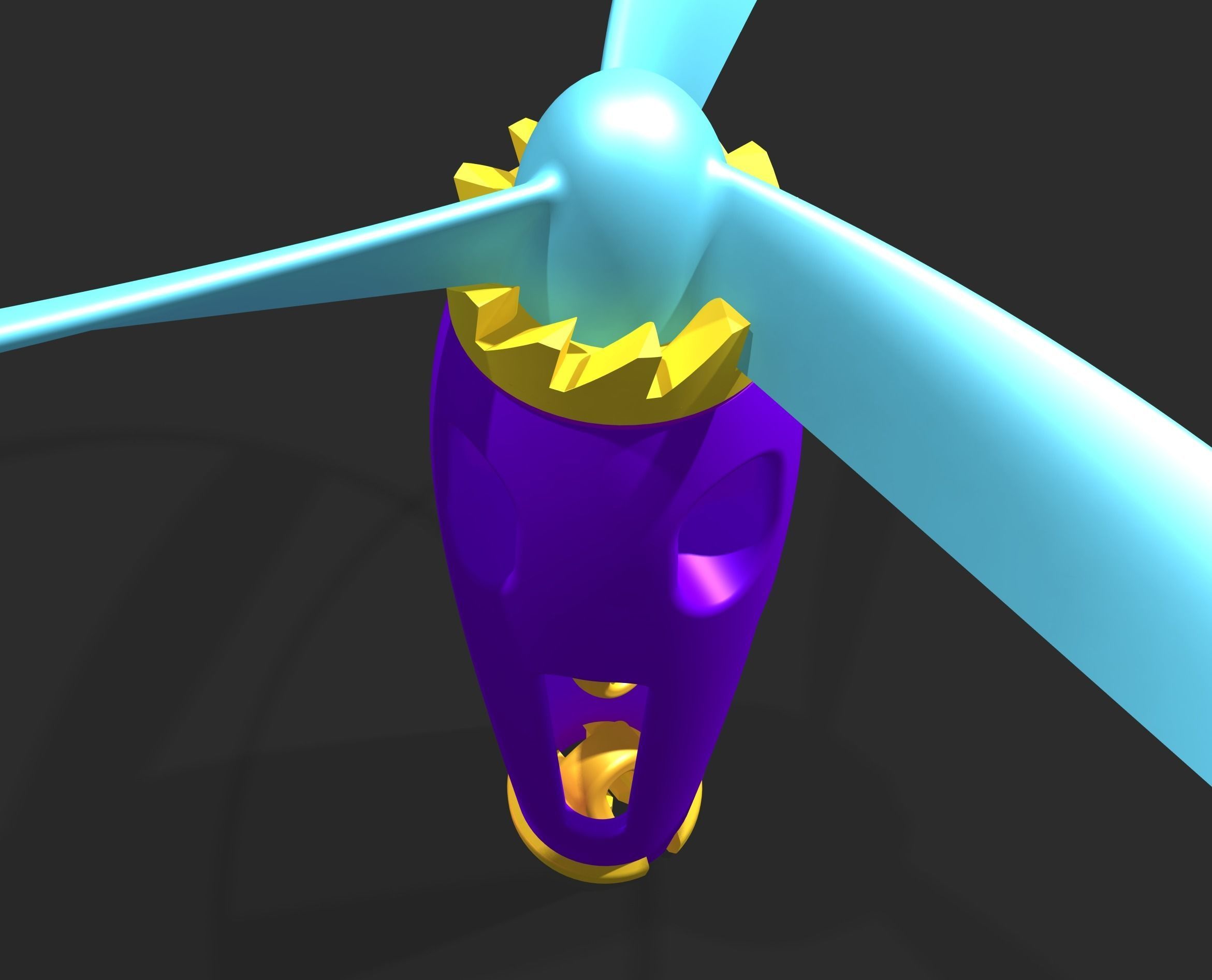 Flying propeller toy 3D print model_6