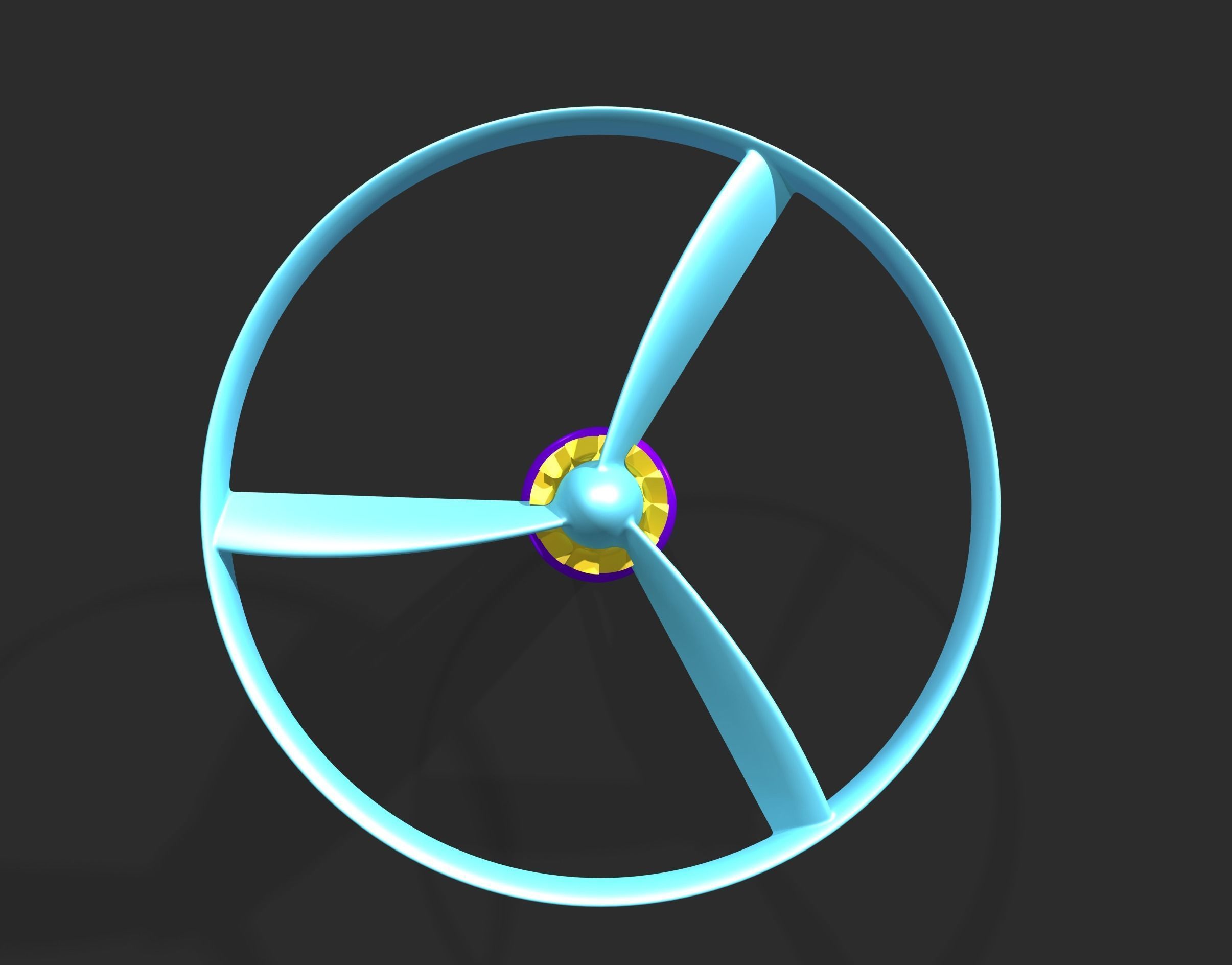 Flying propeller toy 3D print model_12