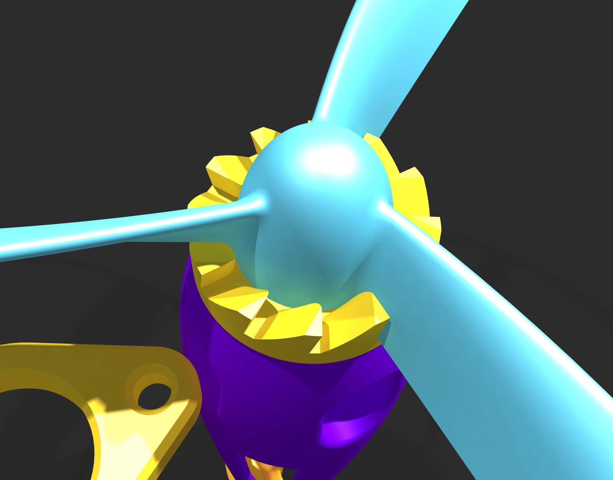 Flying propeller toy 3D print model_11