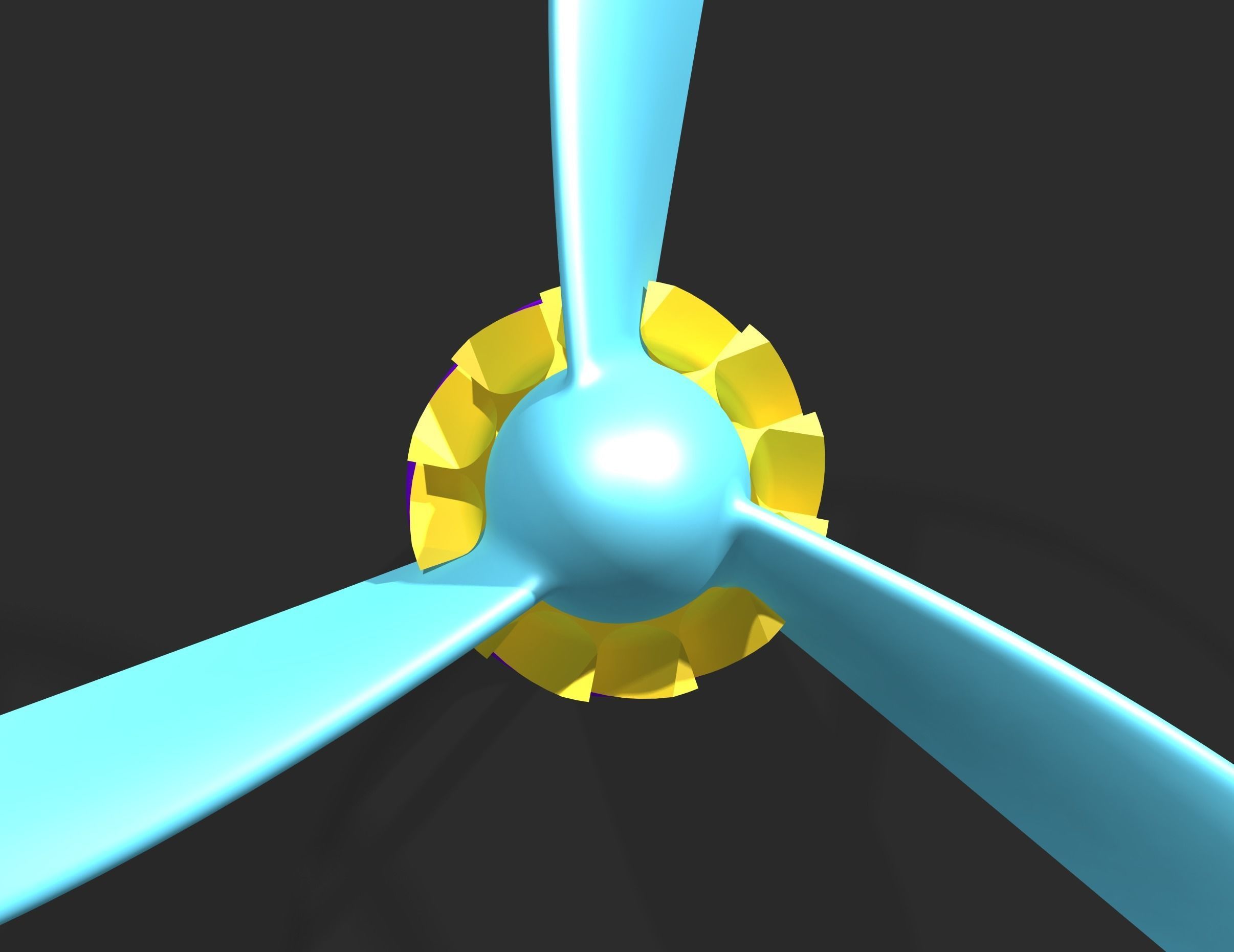 Flying propeller toy 3D print model_10