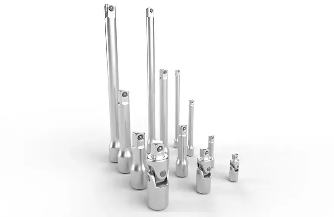 Joint Set 01 Low-poly 3D model 7