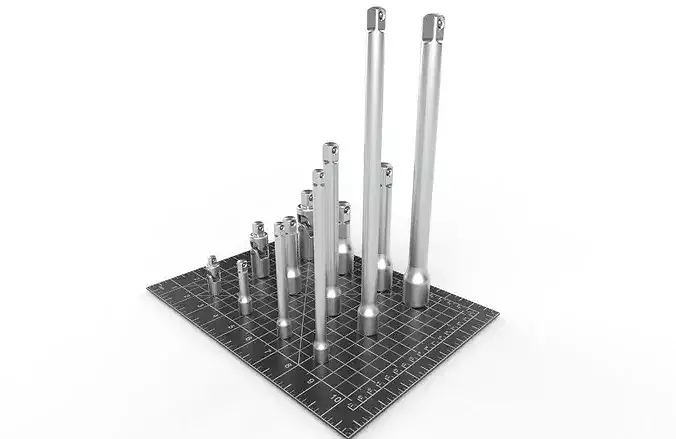 Joint Set 01 Low-poly 3D model 4