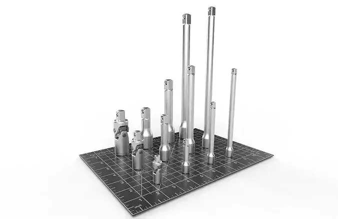 Joint Set 01 Low-poly 3D model 2