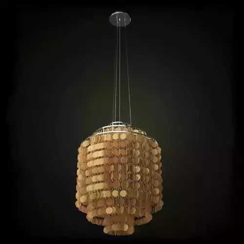 Hanging Lamp With Yellow Plastic Circles