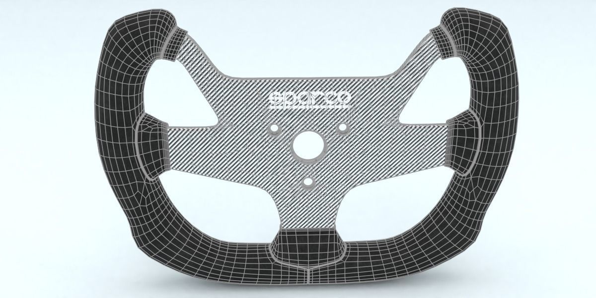 Steering Wheel Sparco F10AC 3D model_4