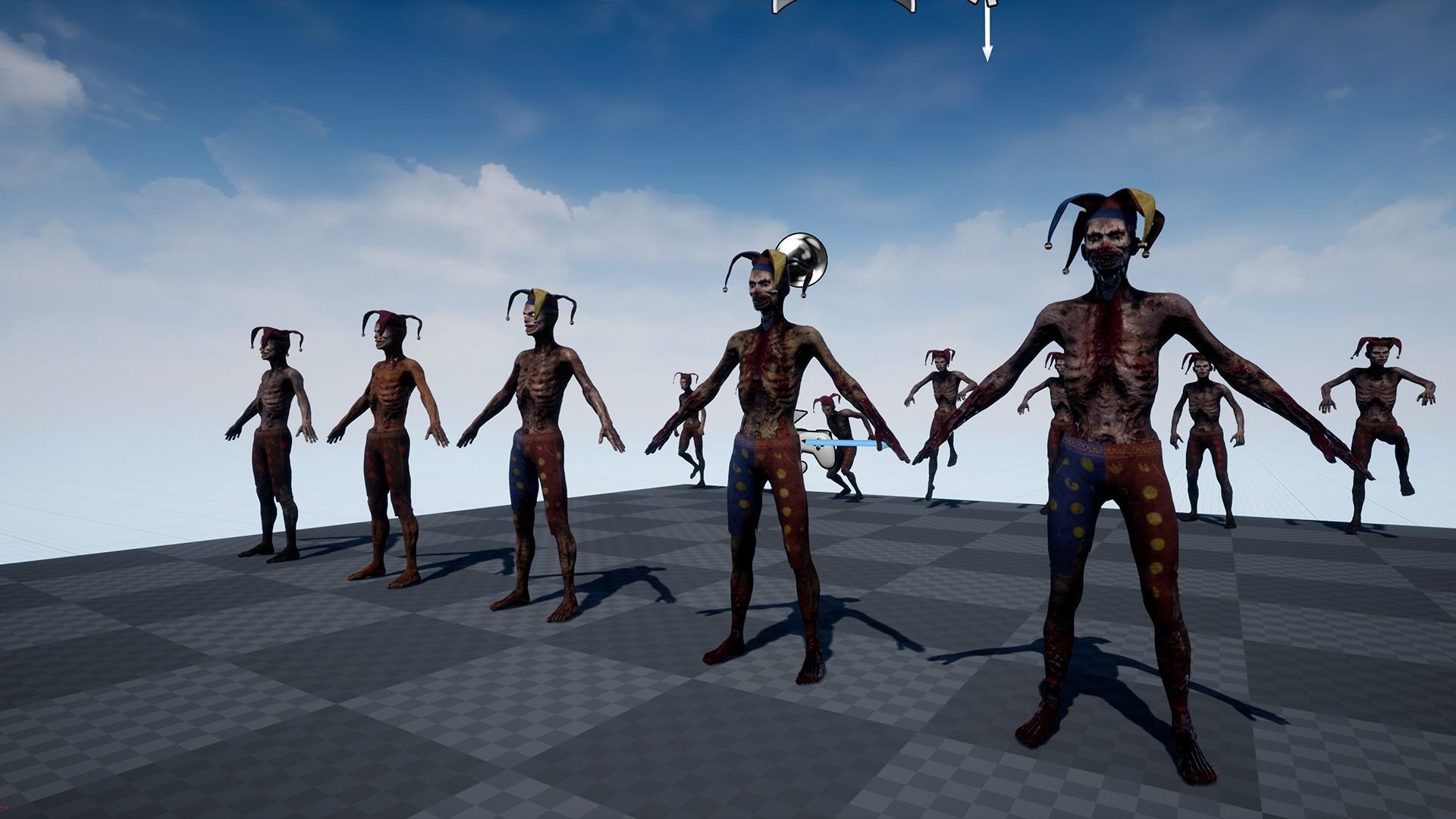 Scary Clown Low-poly 3D model_19