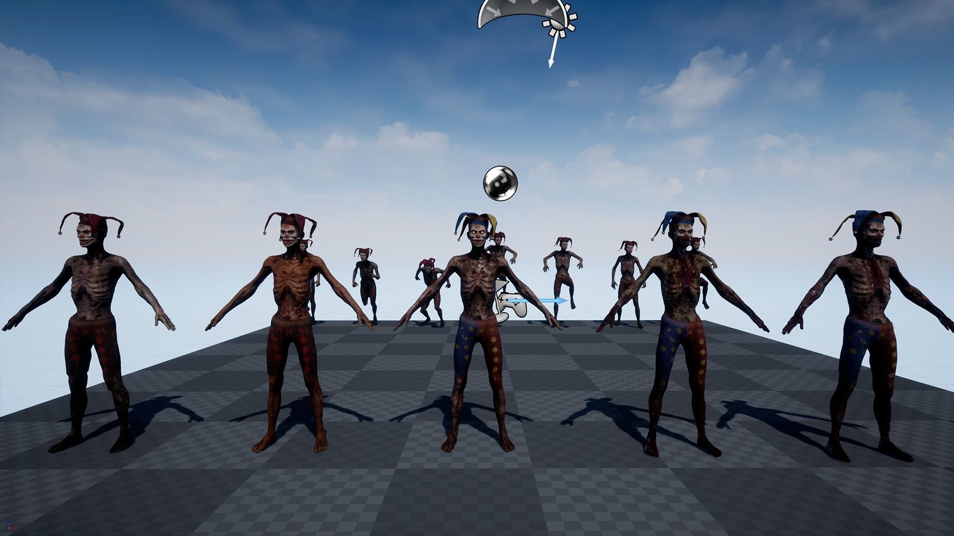 Scary Clown Low-poly 3D model_20