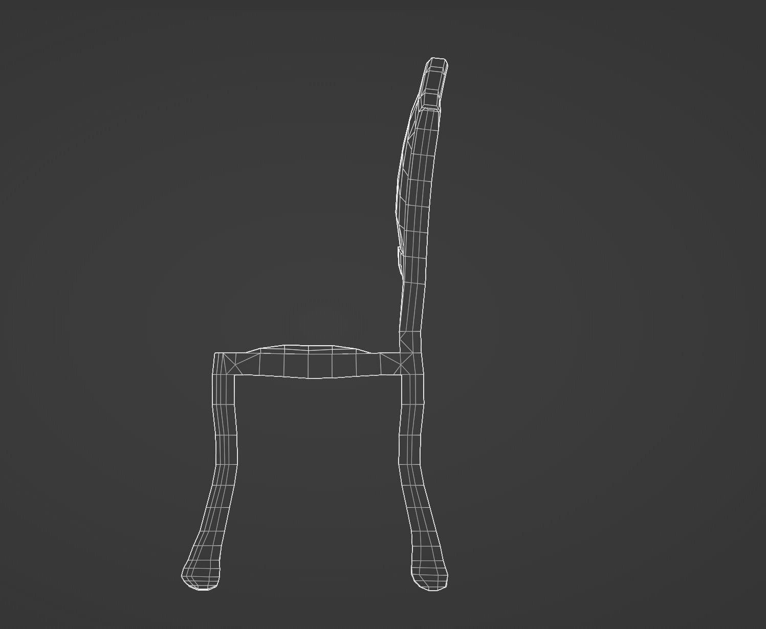 Antique Chair Low-poly 3D model_17