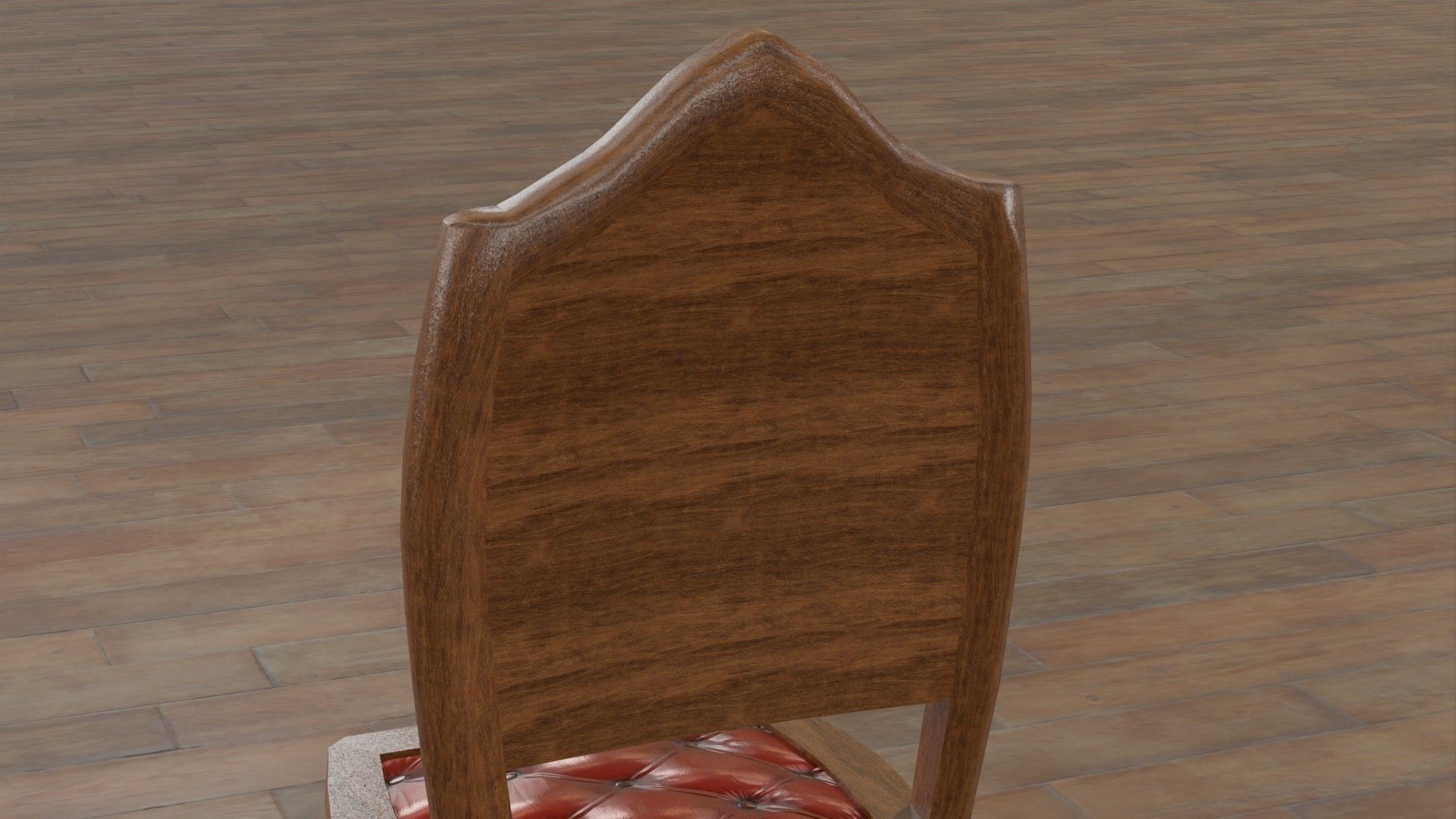 Antique Chair Low-poly 3D model_13