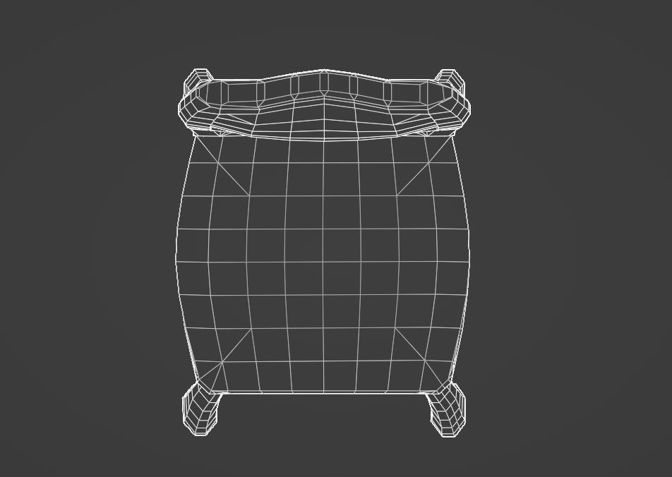 Antique Chair Low-poly 3D model_18