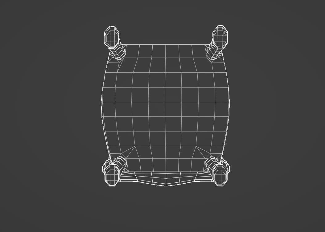 Antique Chair Low-poly 3D model_15