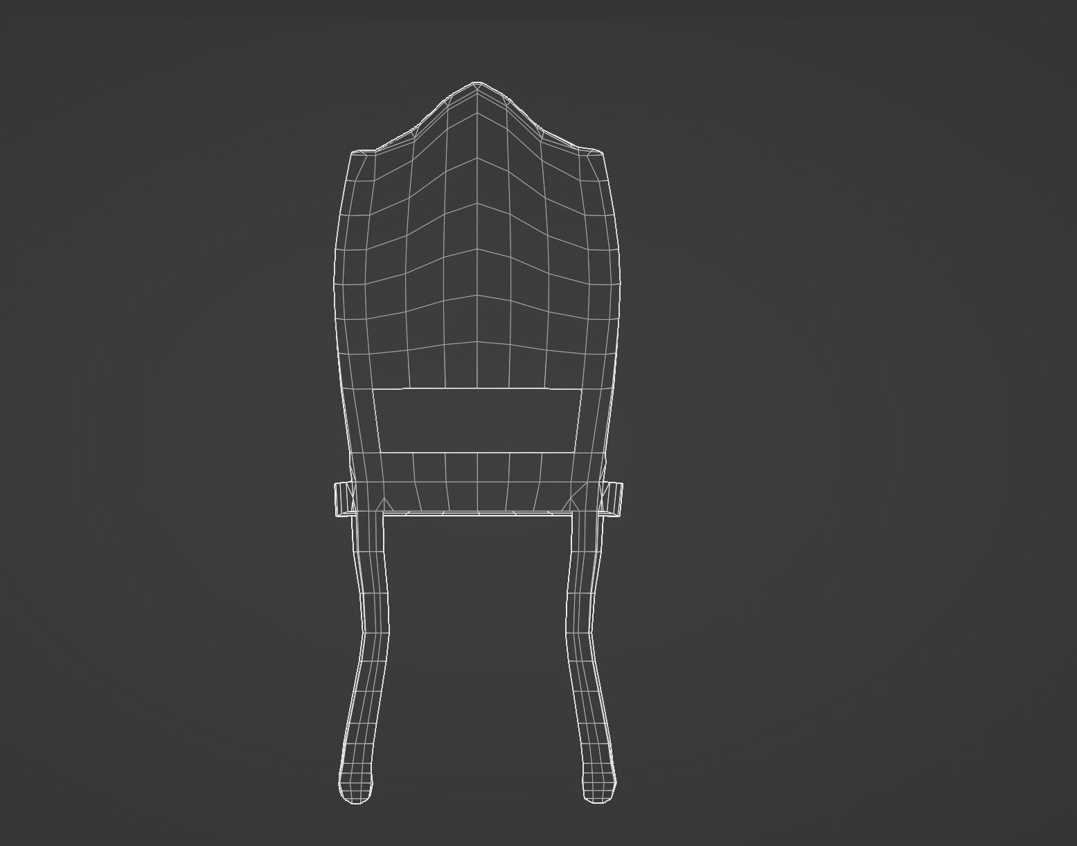 Antique Chair Low-poly 3D model_14