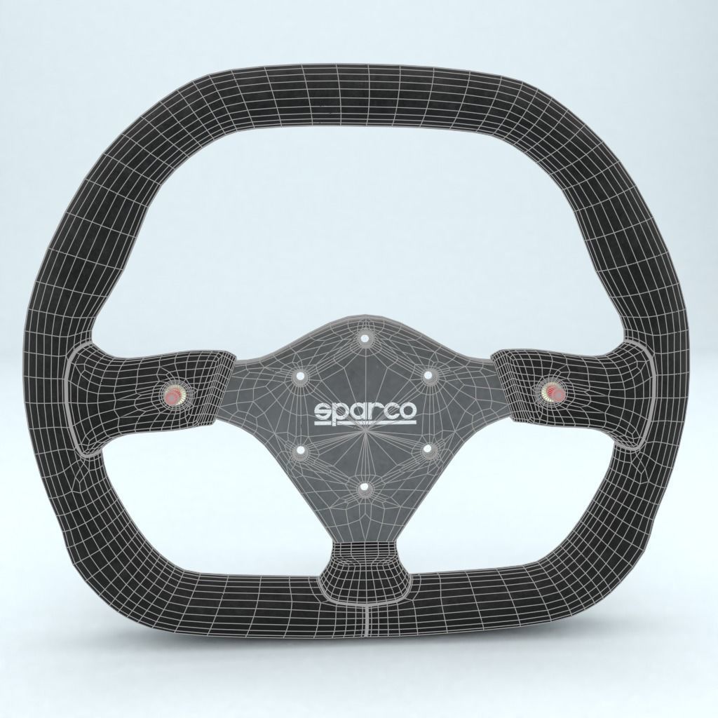 Steering Wheel Sparco P310 3D model_4